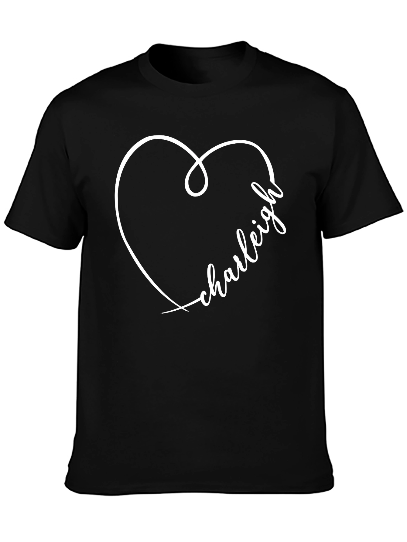 Personalized Charleigh Heart Graphic T-Shirt