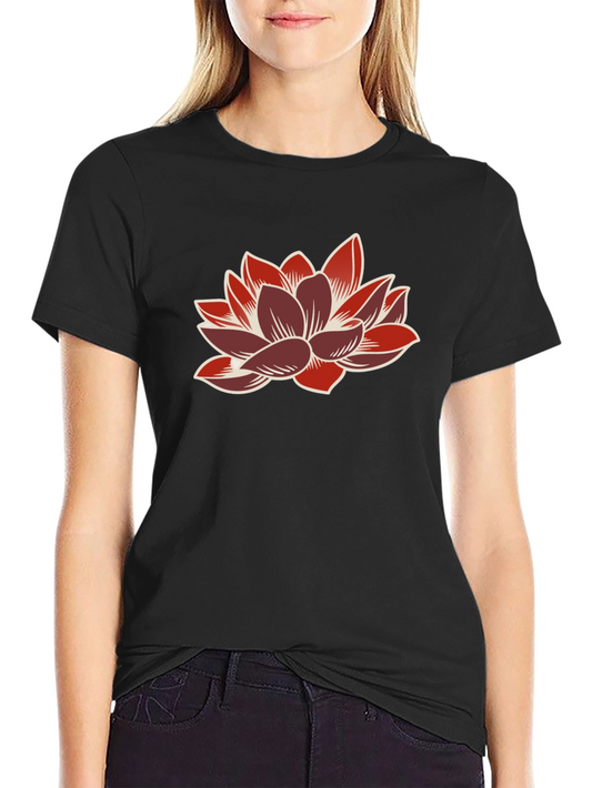 Lotus Flower Graphic Tee - Stylish Casual Wear