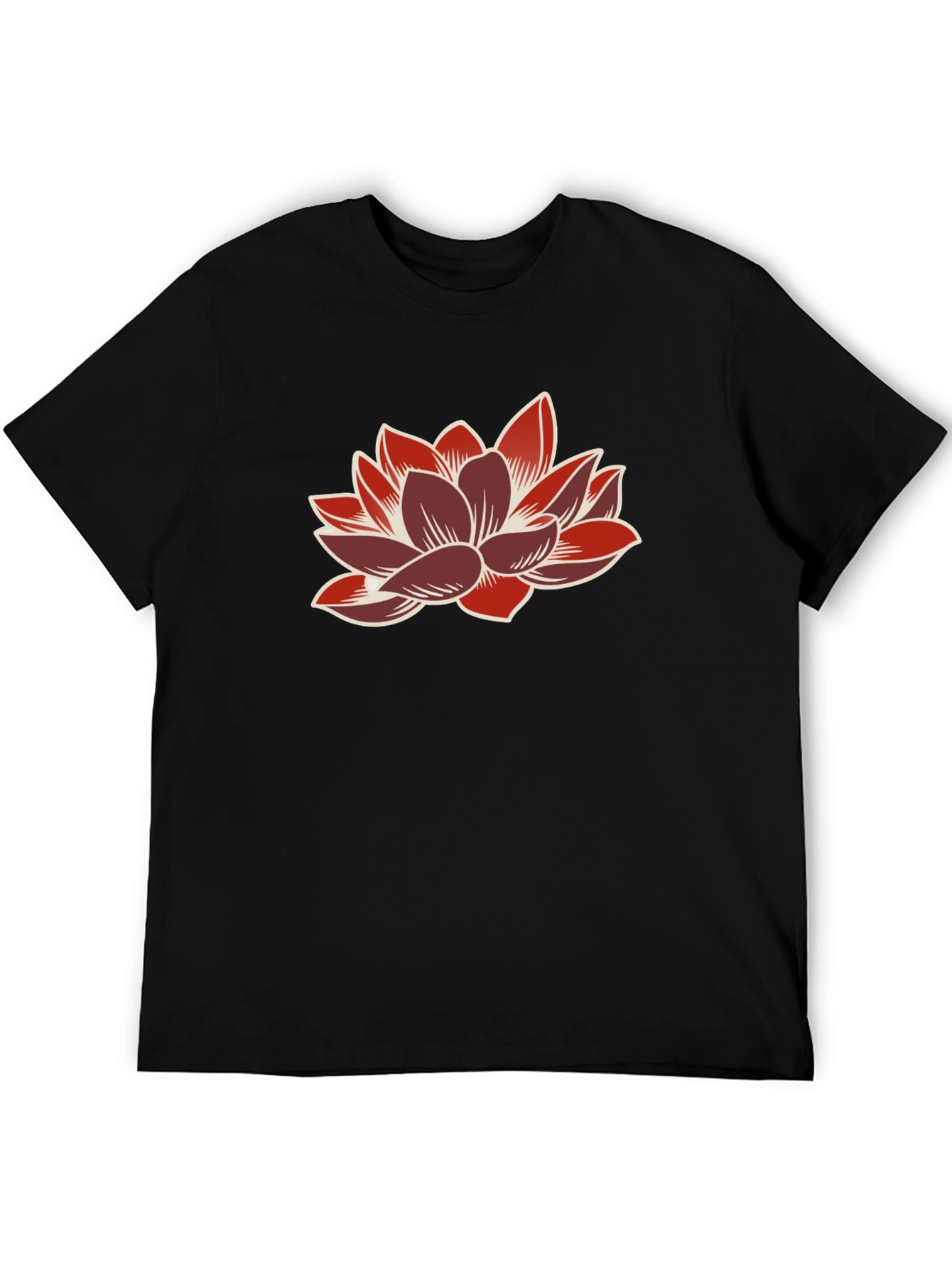 Lotus Flower Graphic Tee - Stylish Casual Wear