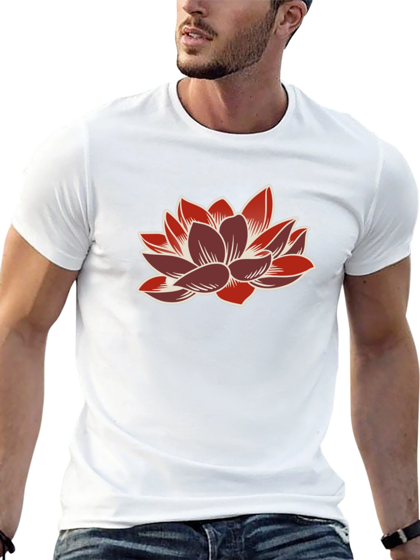 Lotus Flower Graphic Tee - Stylish Casual Wear