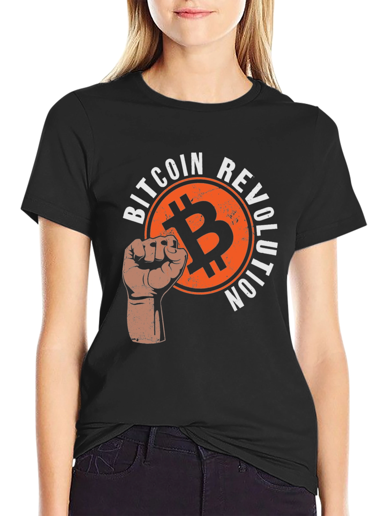 Bitcoin Revolution Graphic T-Shirt - Black