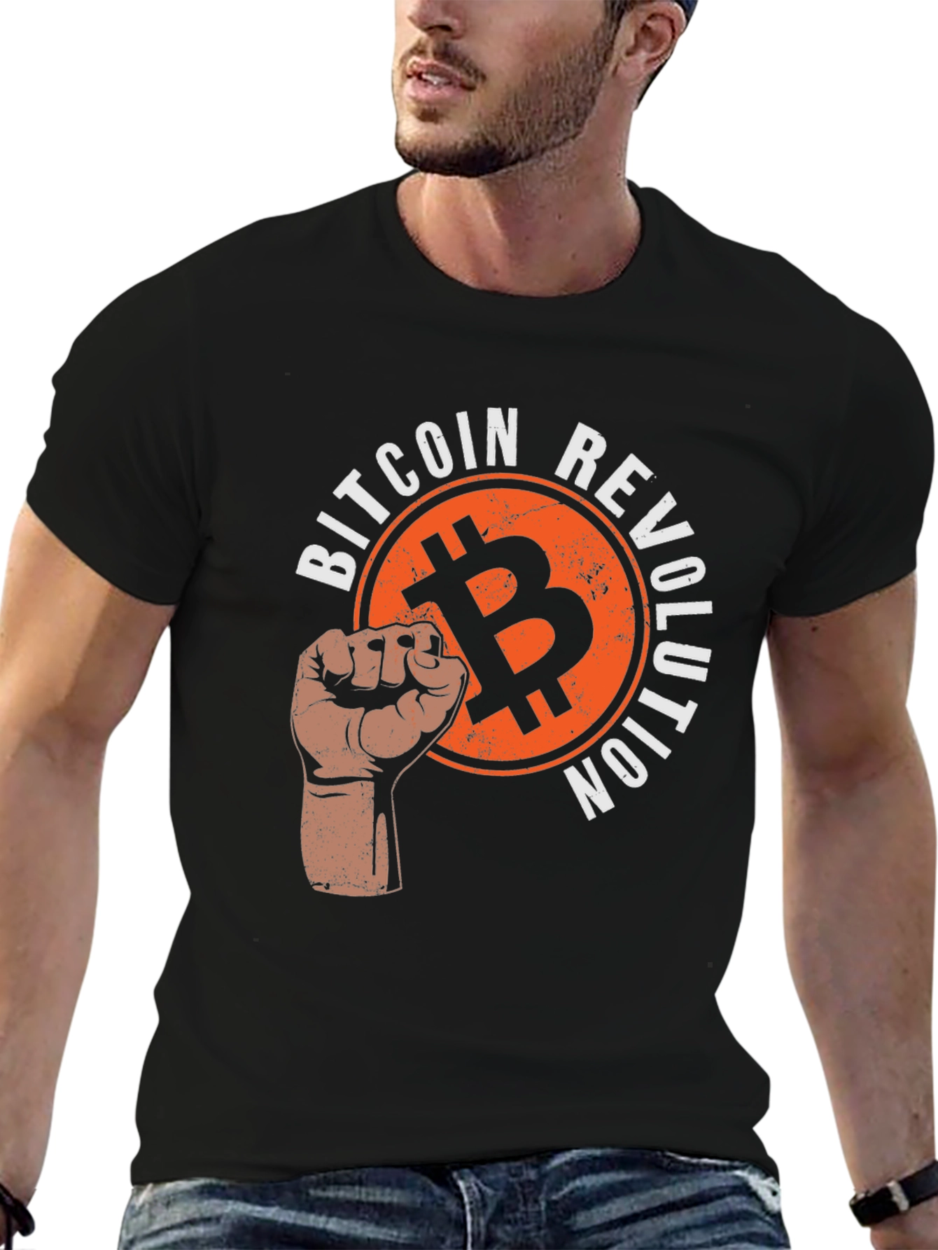 Bitcoin Revolution Graphic T-Shirt - Black