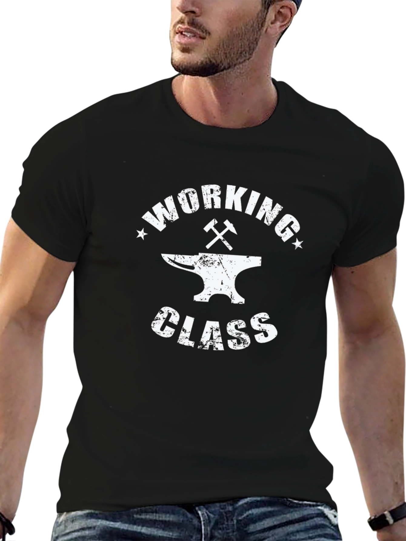 Working Class Black T-Shirt Anvil Graphic Tee