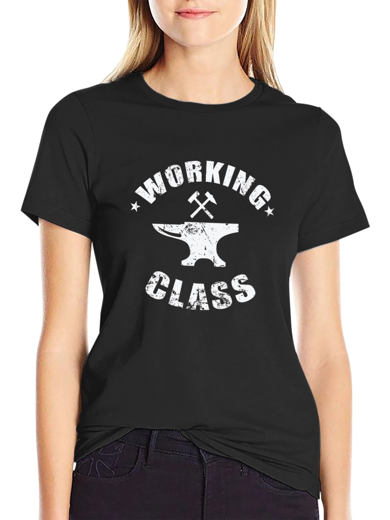 Working Class Black T-Shirt Anvil Graphic Tee