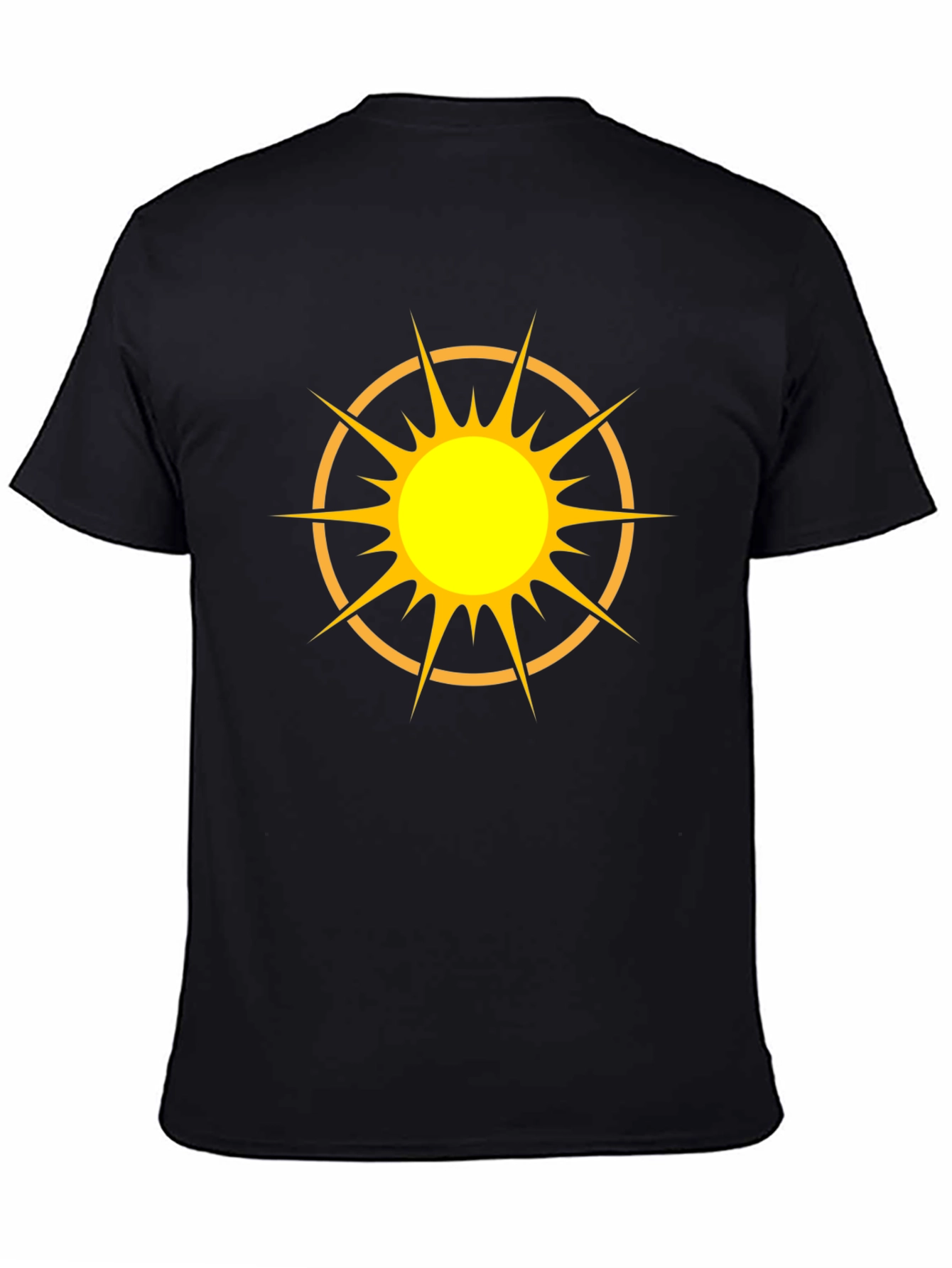 Radiant Sun Graphic Tee - Black Cotton Blend