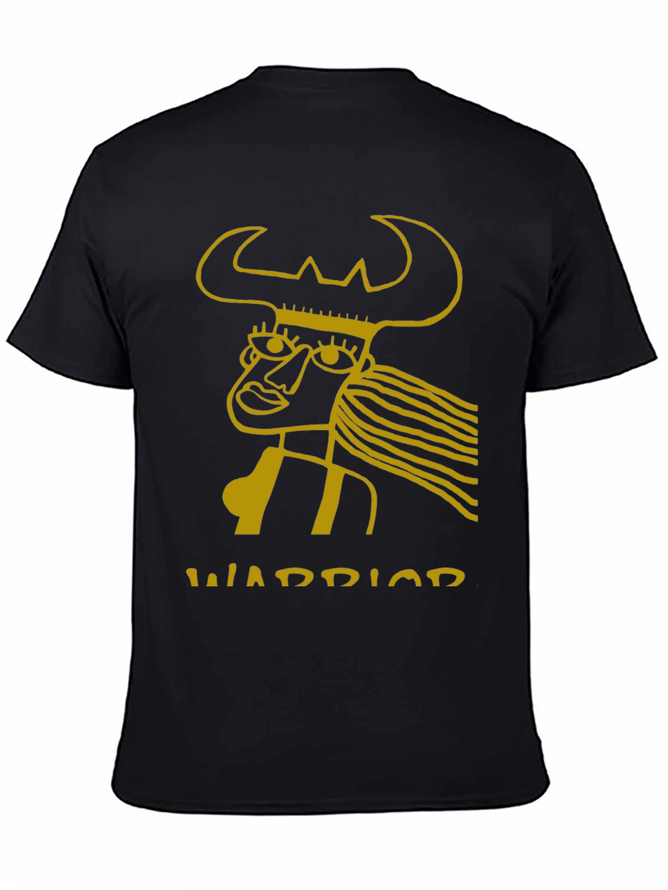 Warrior Graphic Tee - Black Cotton Blend