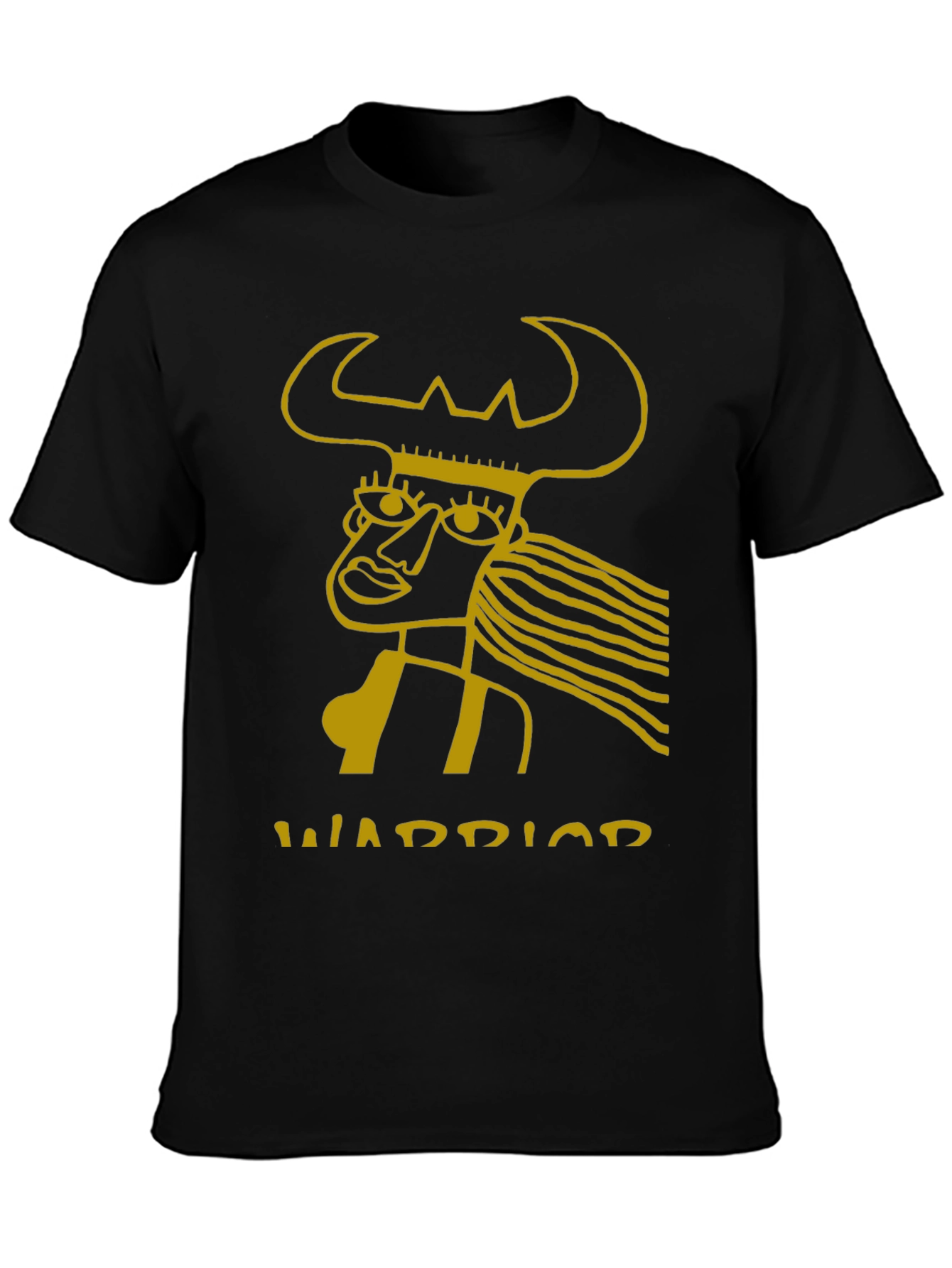 Warrior Graphic Tee - Black Cotton Blend