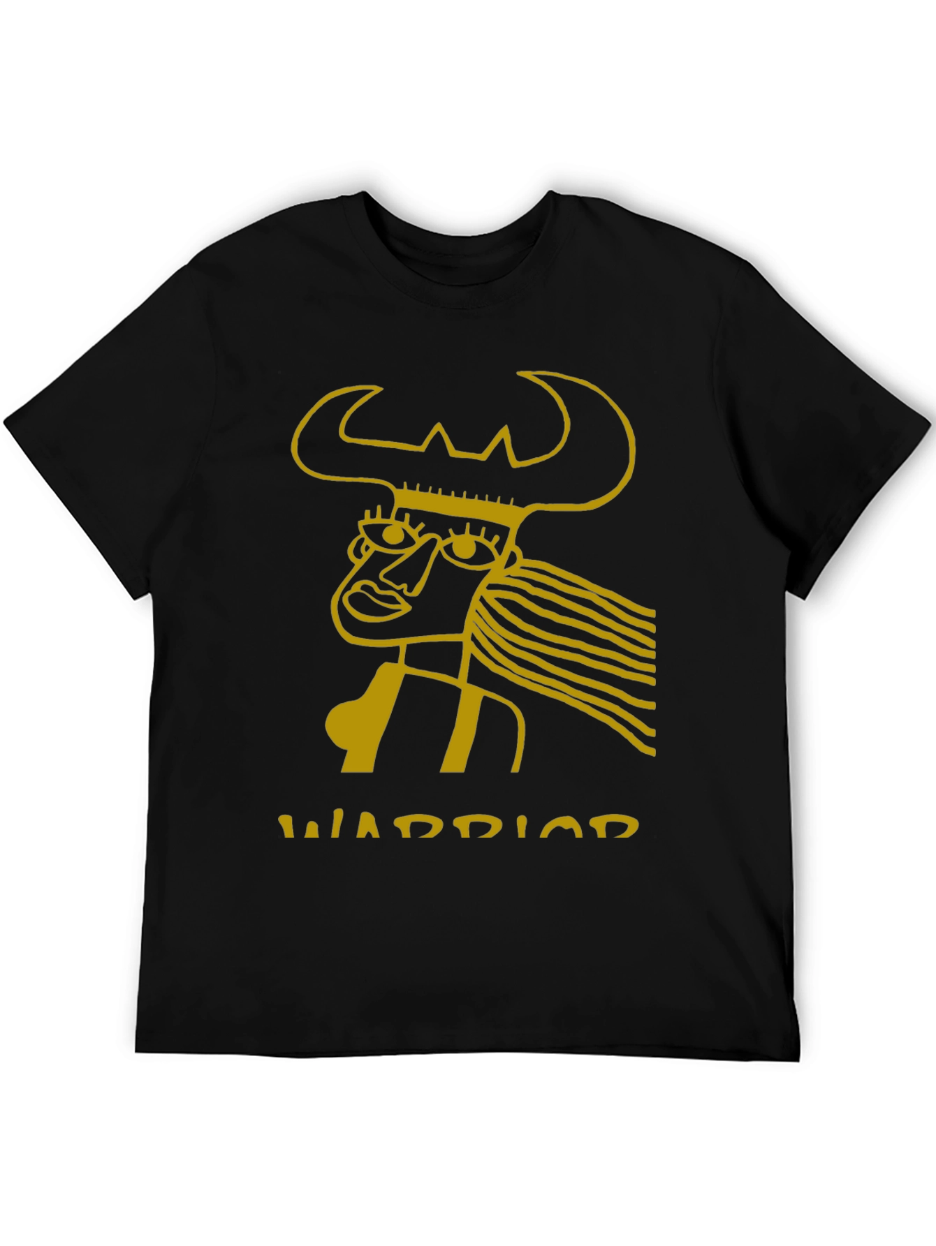 Warrior Graphic Tee - Black Cotton Blend
