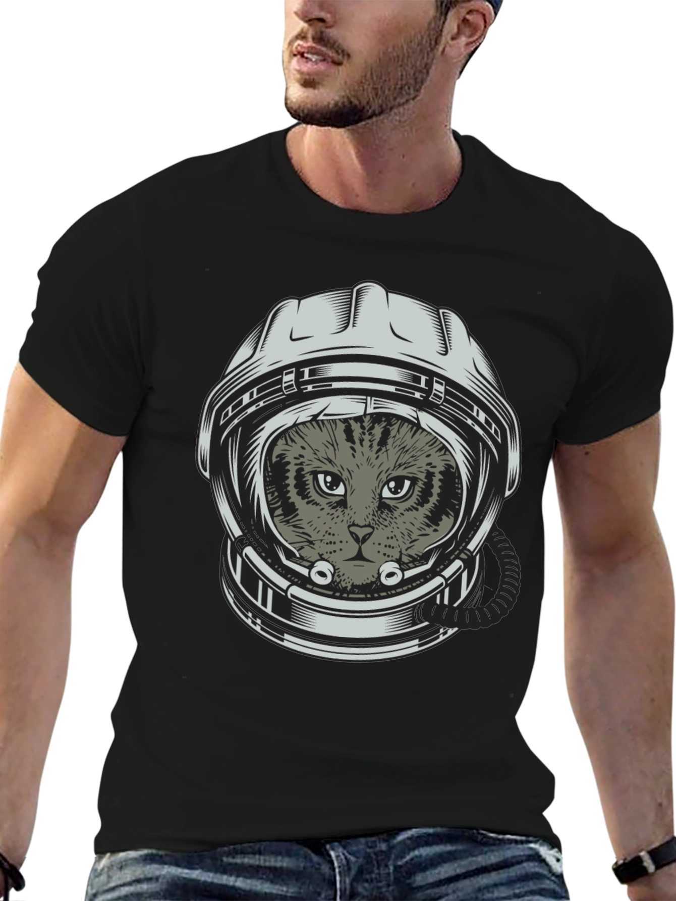 Cat Astronaut T-Shirt - Space Kitten Tee