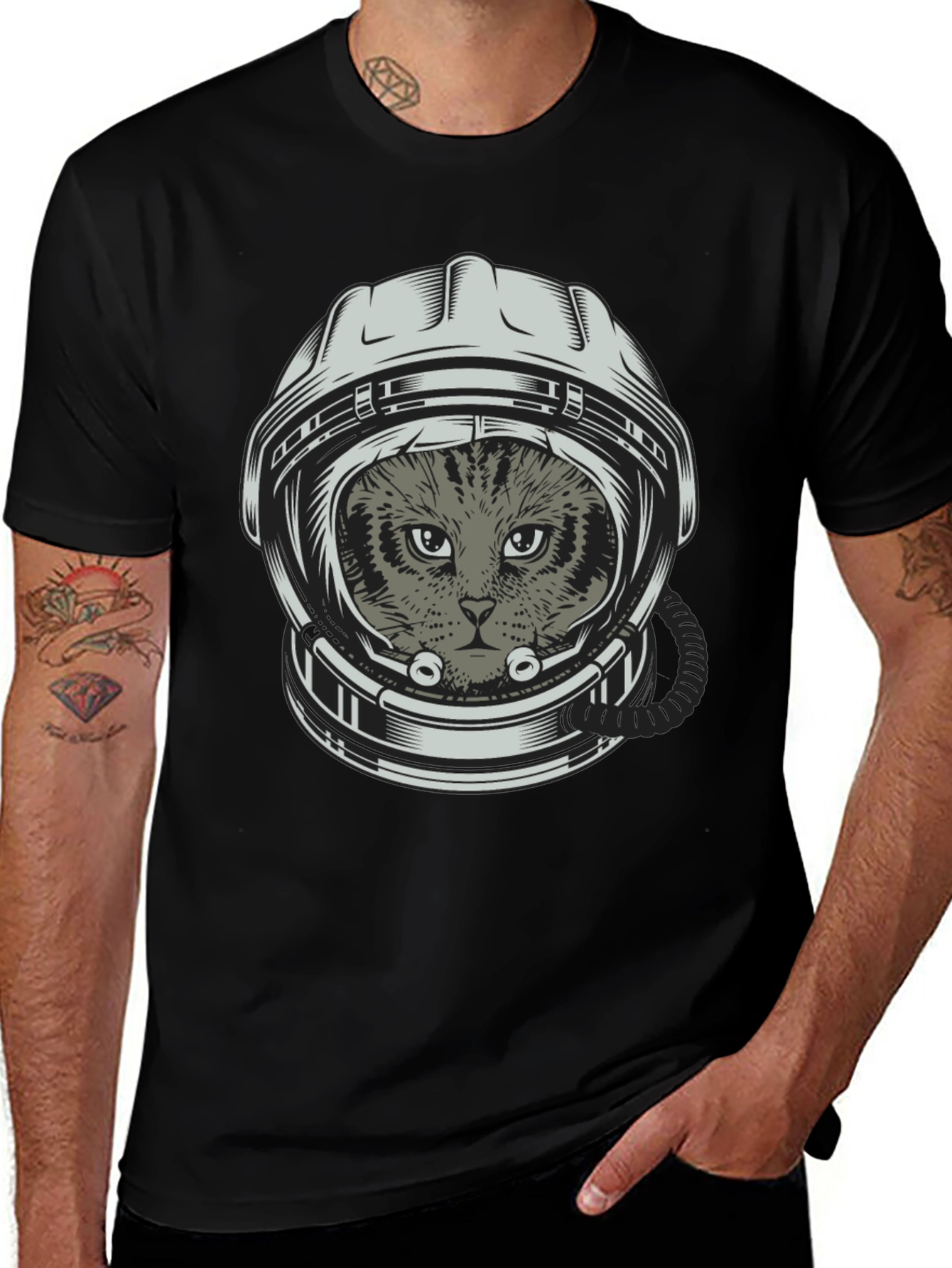 Cat Astronaut T-Shirt - Space Kitten Tee