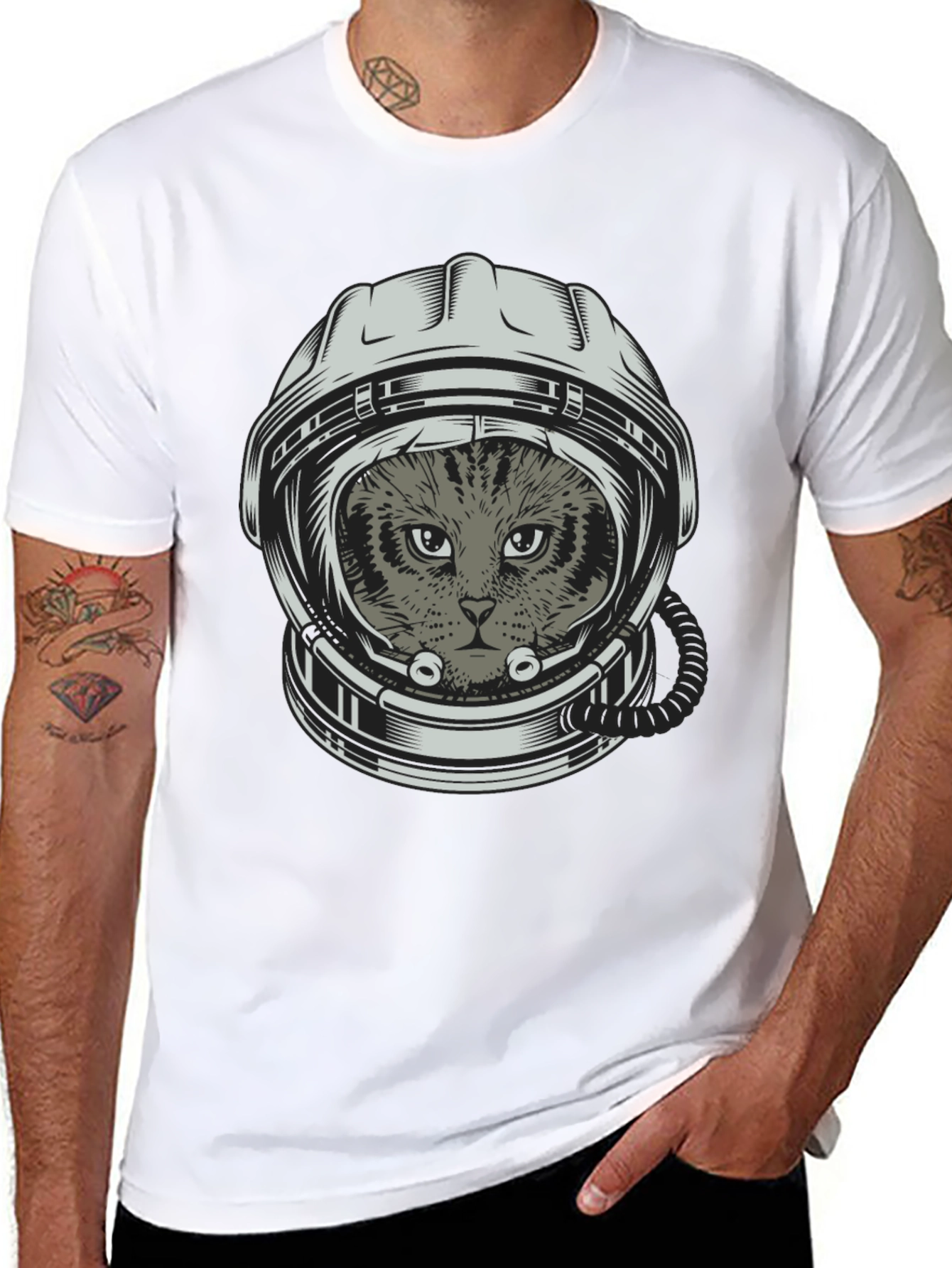 Cat Astronaut T-Shirt - Space Kitten Tee