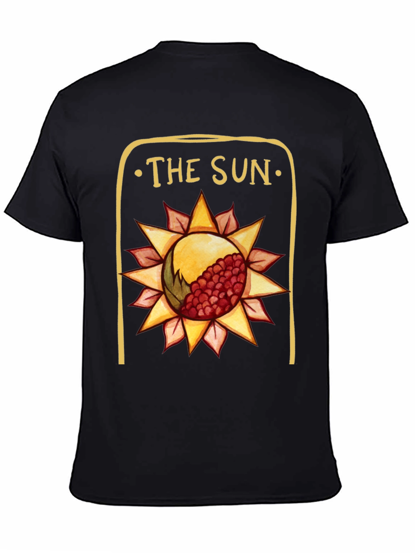 The Sun Tarot Card Graphic Tee - Black
