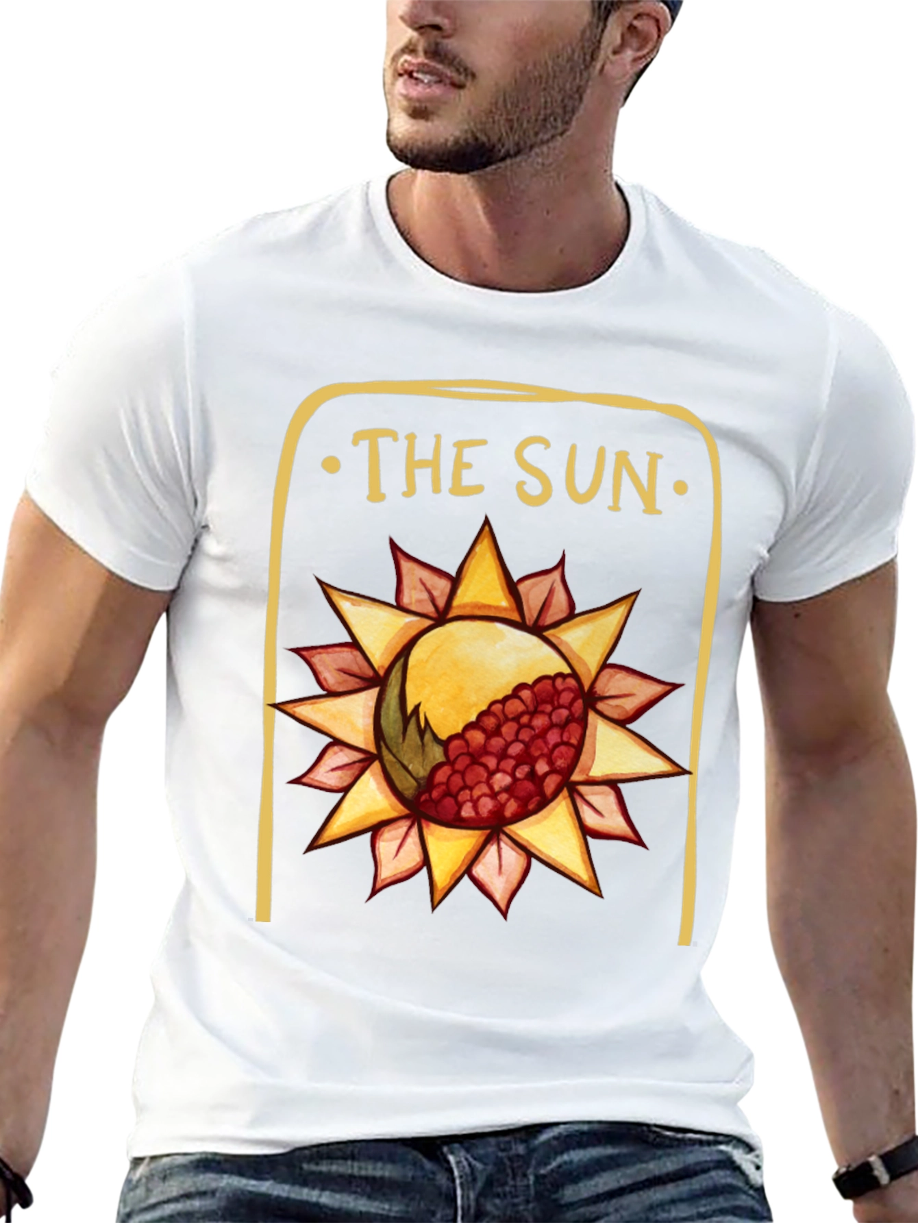 The Sun Tarot Card Graphic Tee - Black