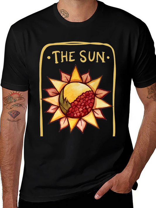 The Sun Tarot Card Graphic Tee - Black