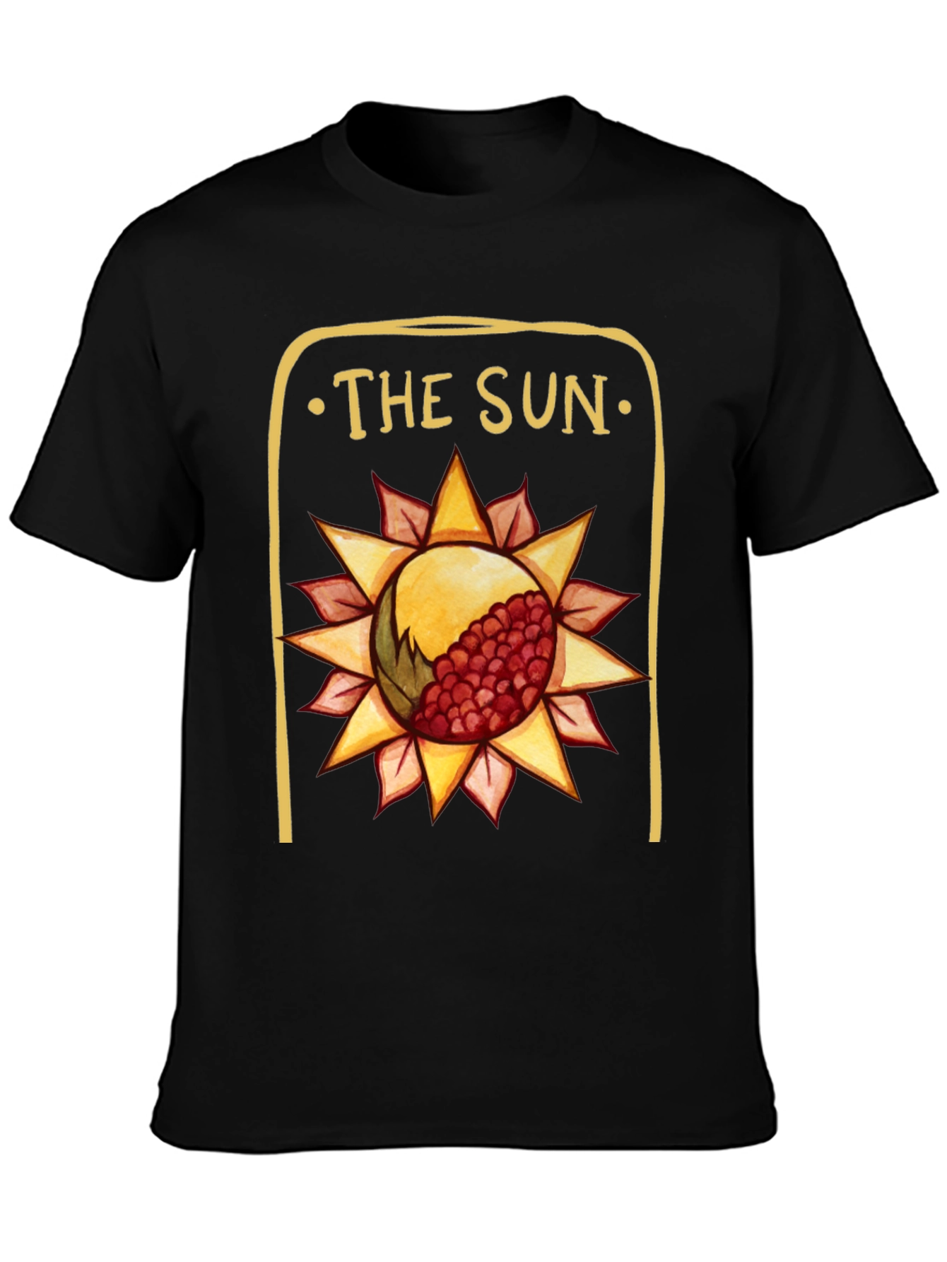 The Sun Tarot Card Graphic Tee - Black