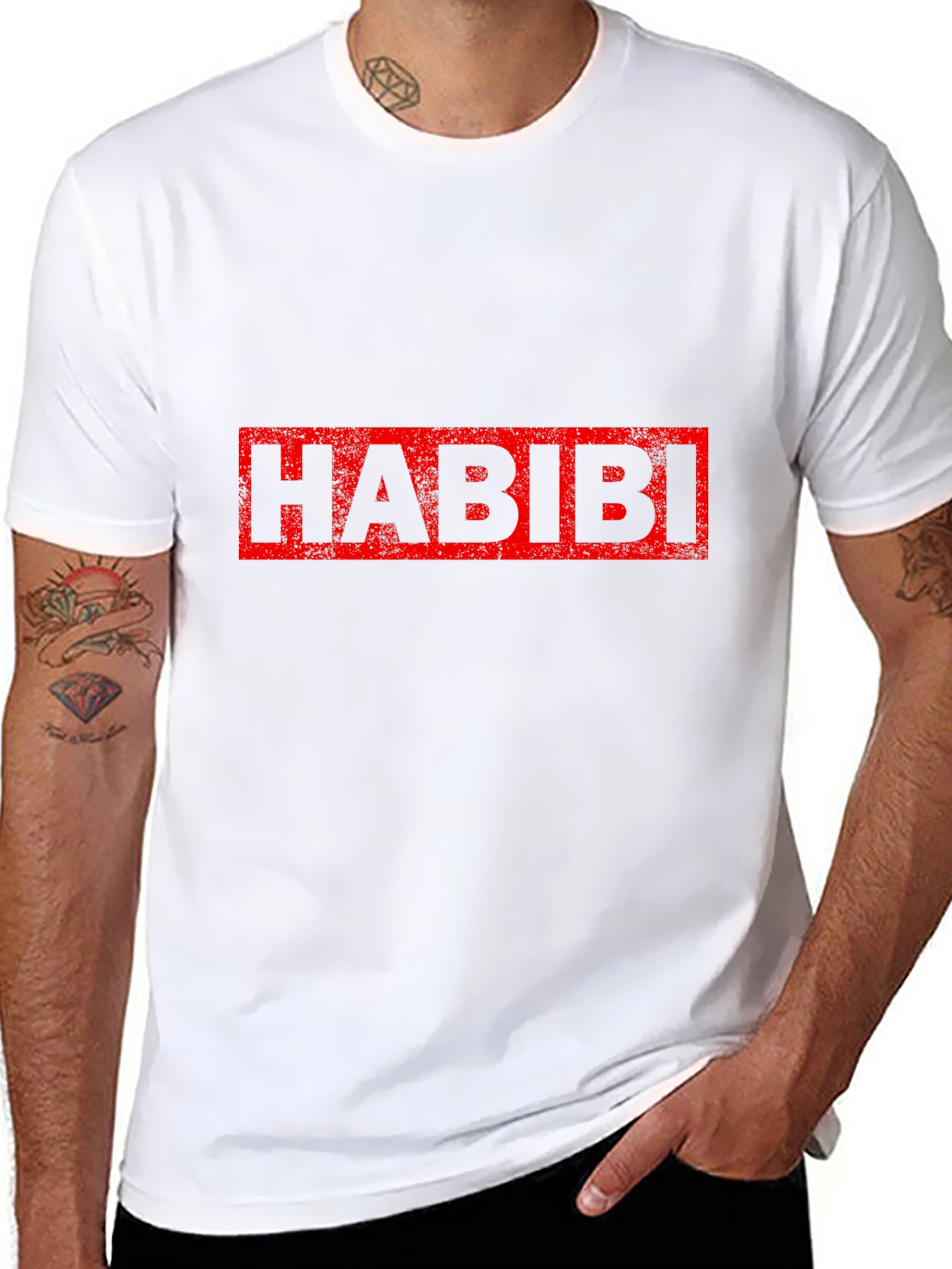 Habibi Graphic Tee - Trendy Unisex Black T-Shirt