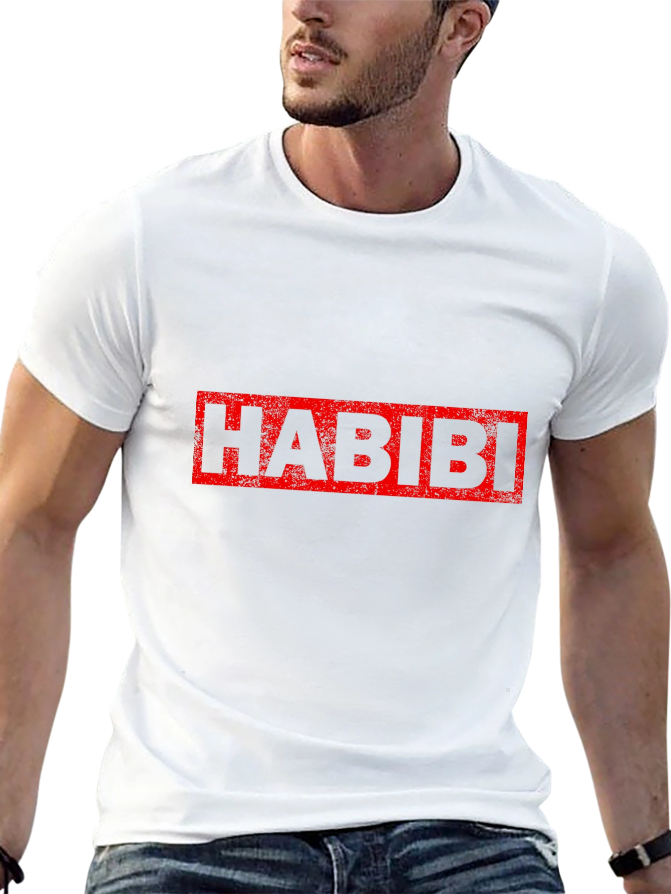 Habibi Graphic Tee - Trendy Unisex Black T-Shirt