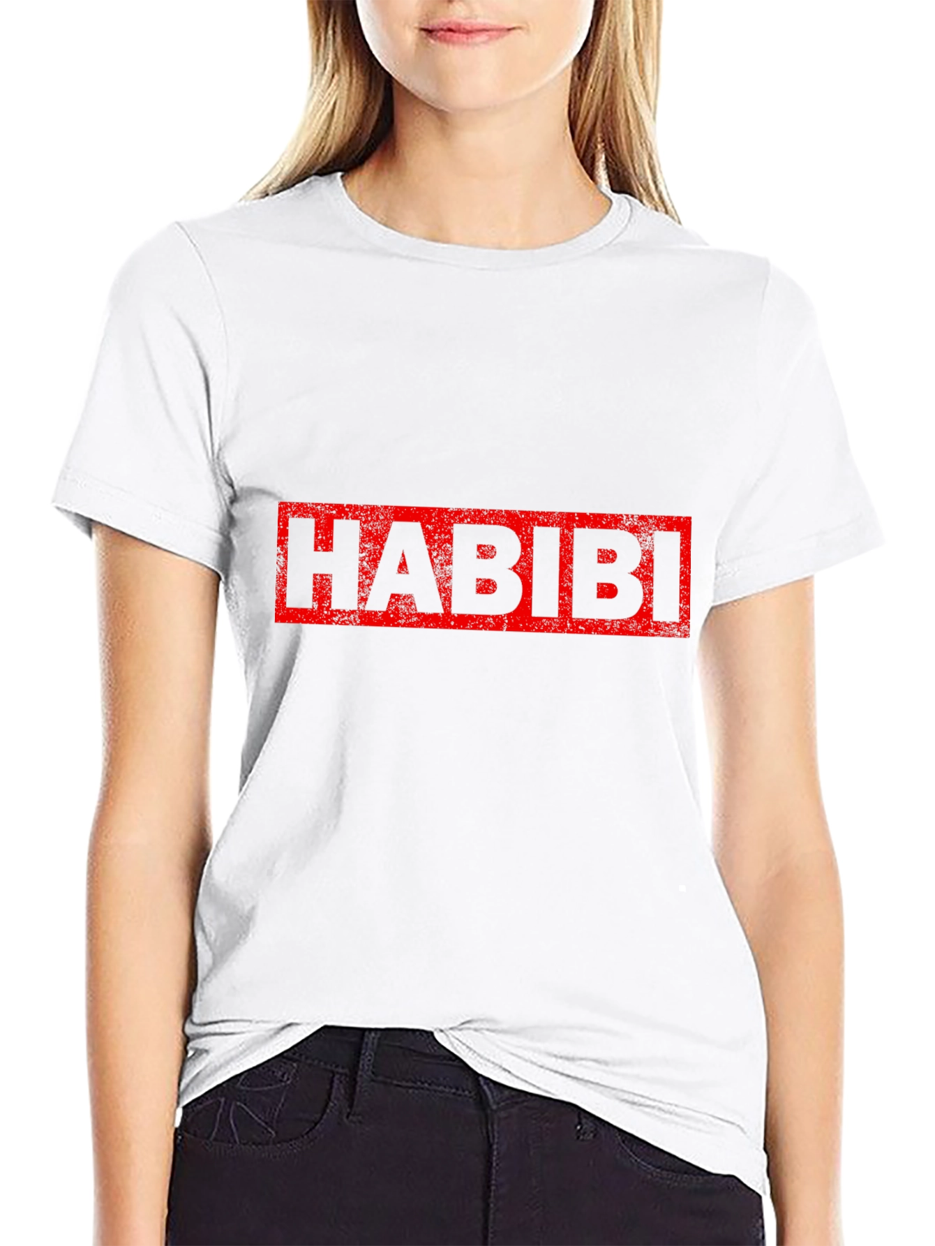 Habibi Graphic Tee - Trendy Unisex Black T-Shirt