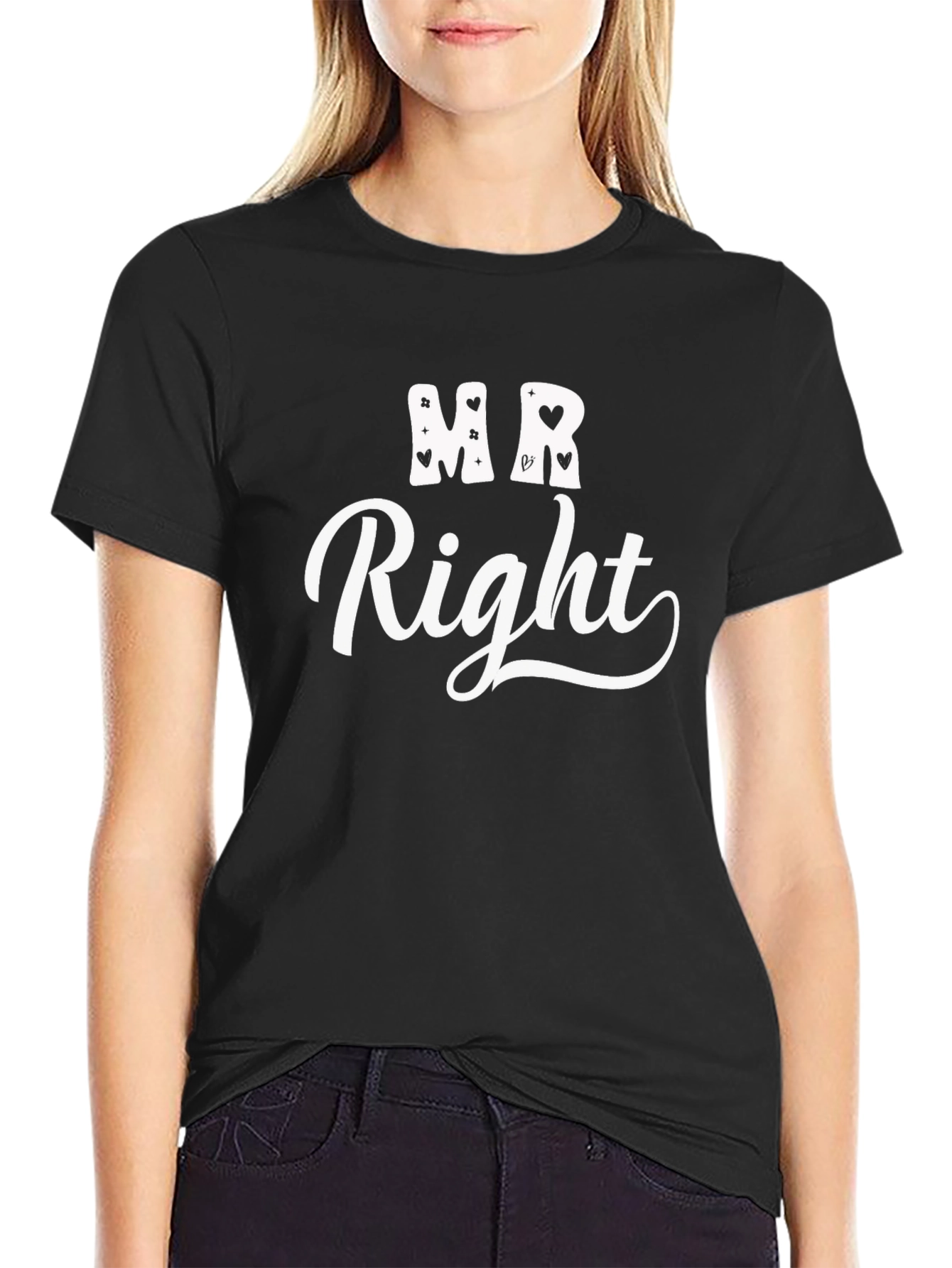 Mr. Right Graphic Tee - Black
