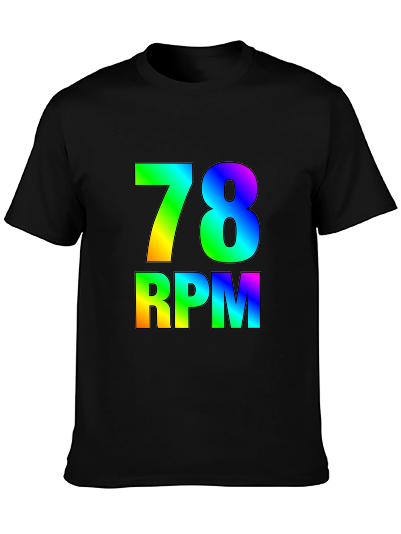 Rainbow 78 RPM Black T-Shirt