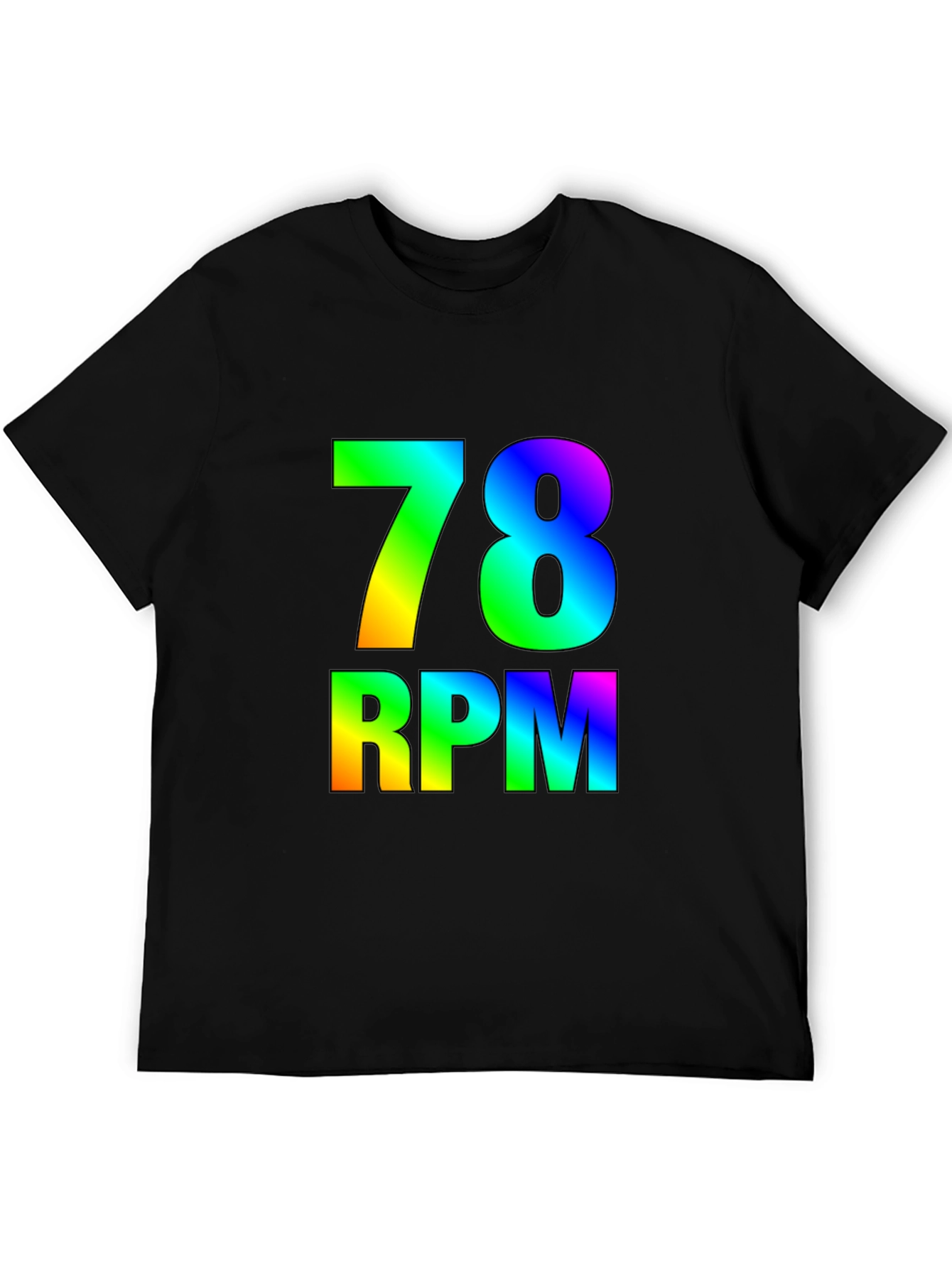 Rainbow 78 RPM Black T-Shirt