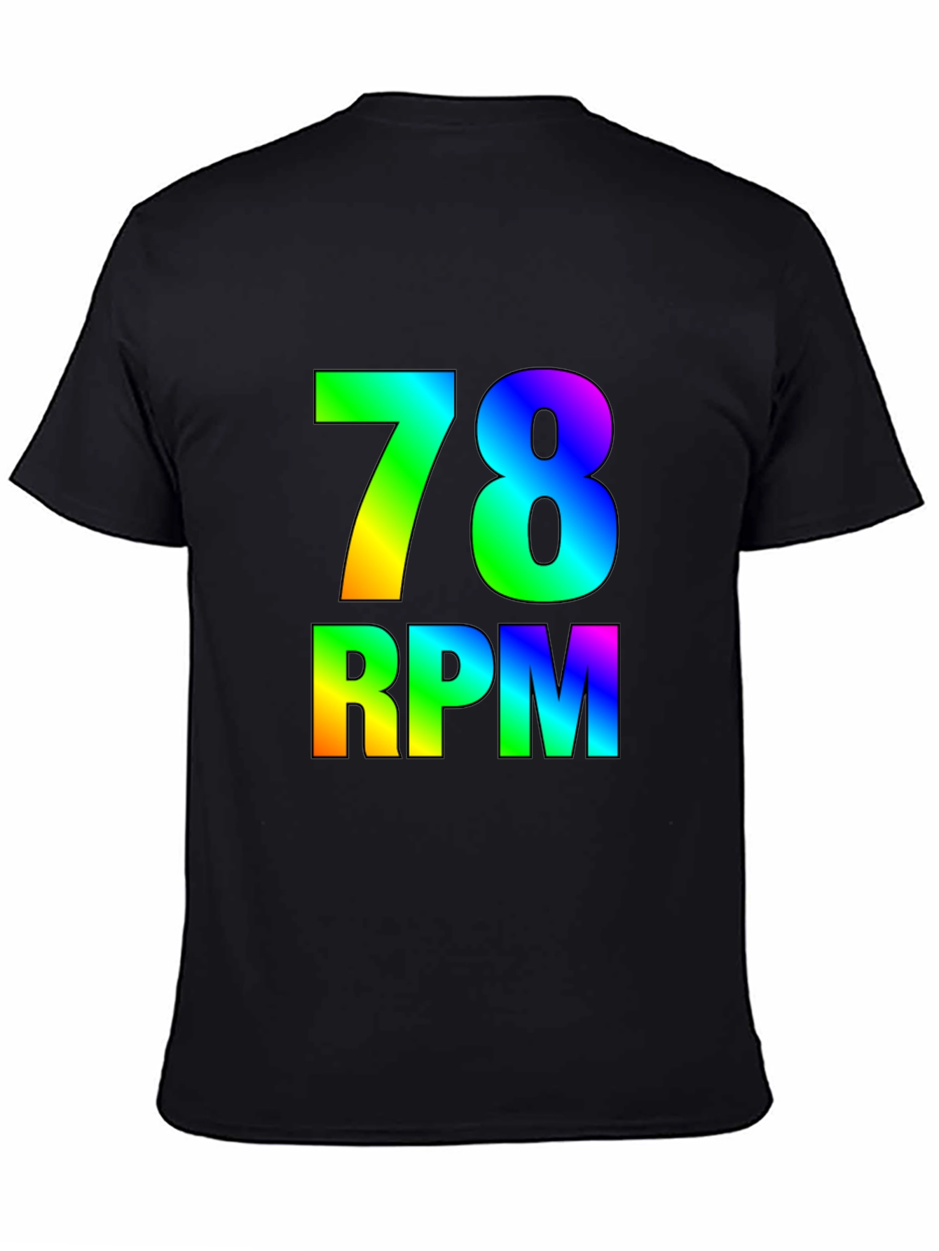 Rainbow 78 RPM Black T-Shirt