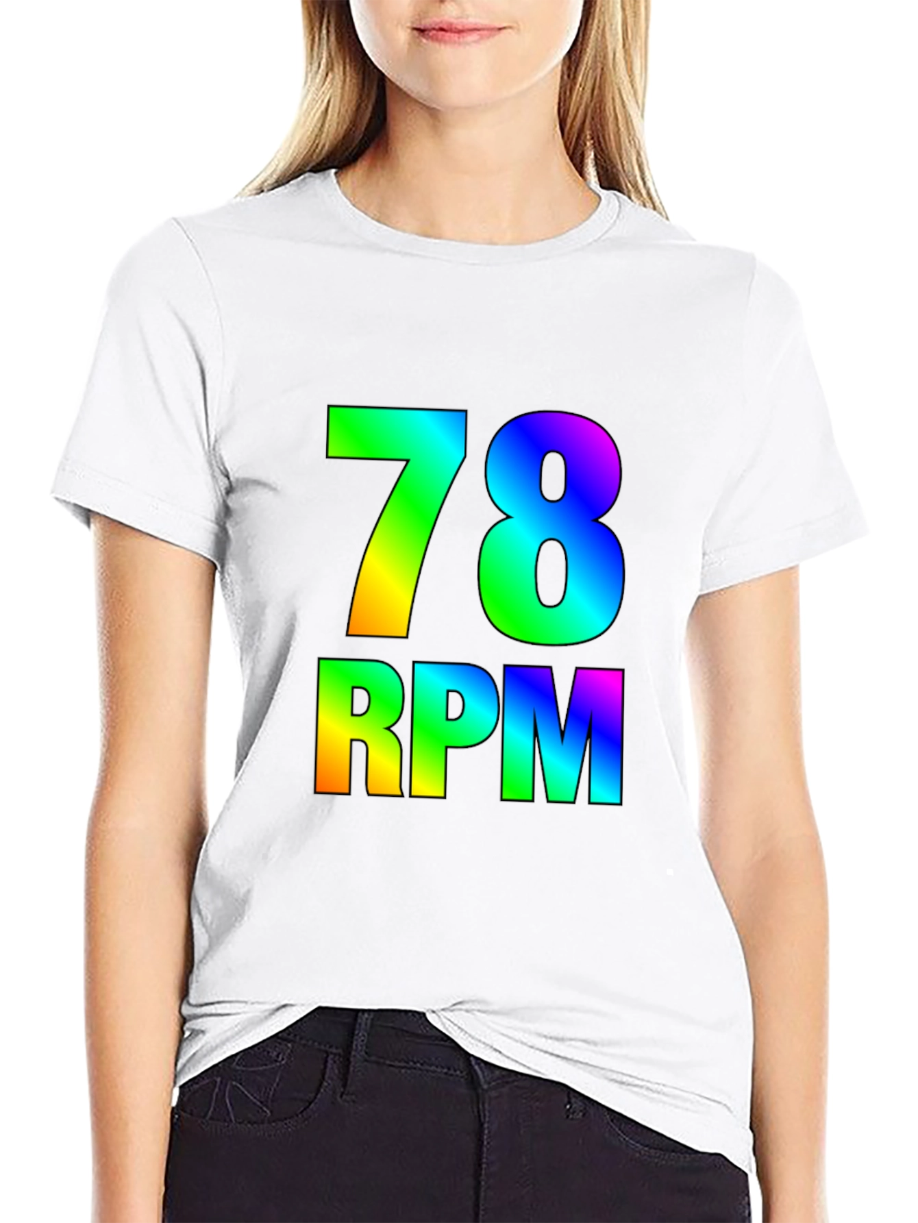 Rainbow 78 RPM Black T-Shirt