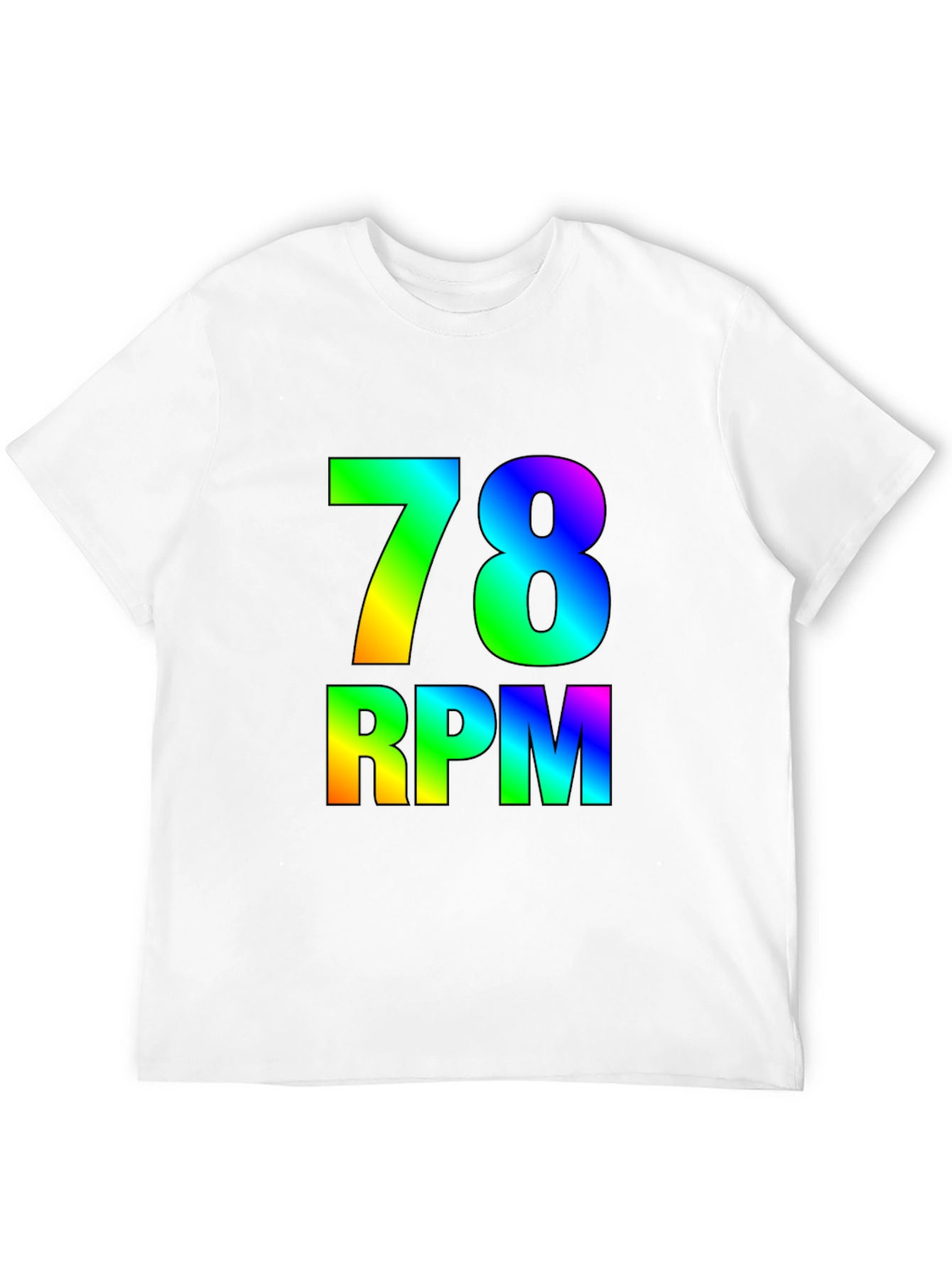 Rainbow 78 RPM Black T-Shirt