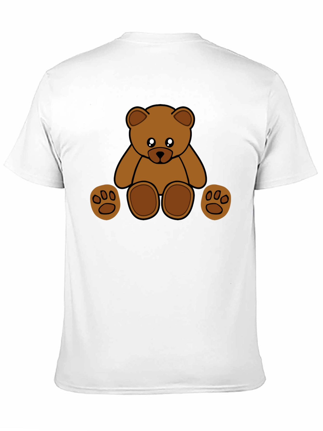 Cute Cartoon Teddy Bear Black T-Shirt
