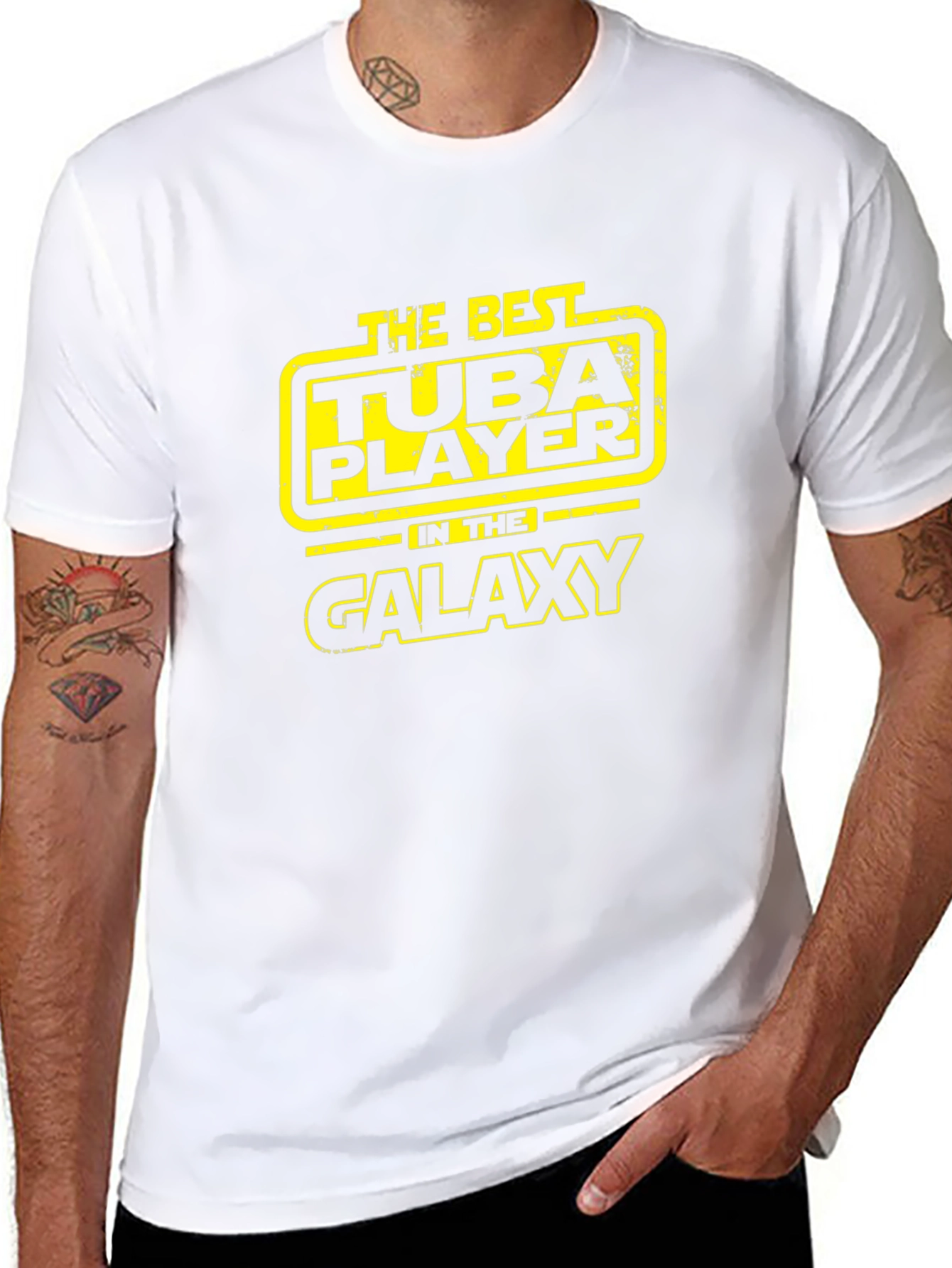 Best Tuba Player Galaxy Black T-Shirt