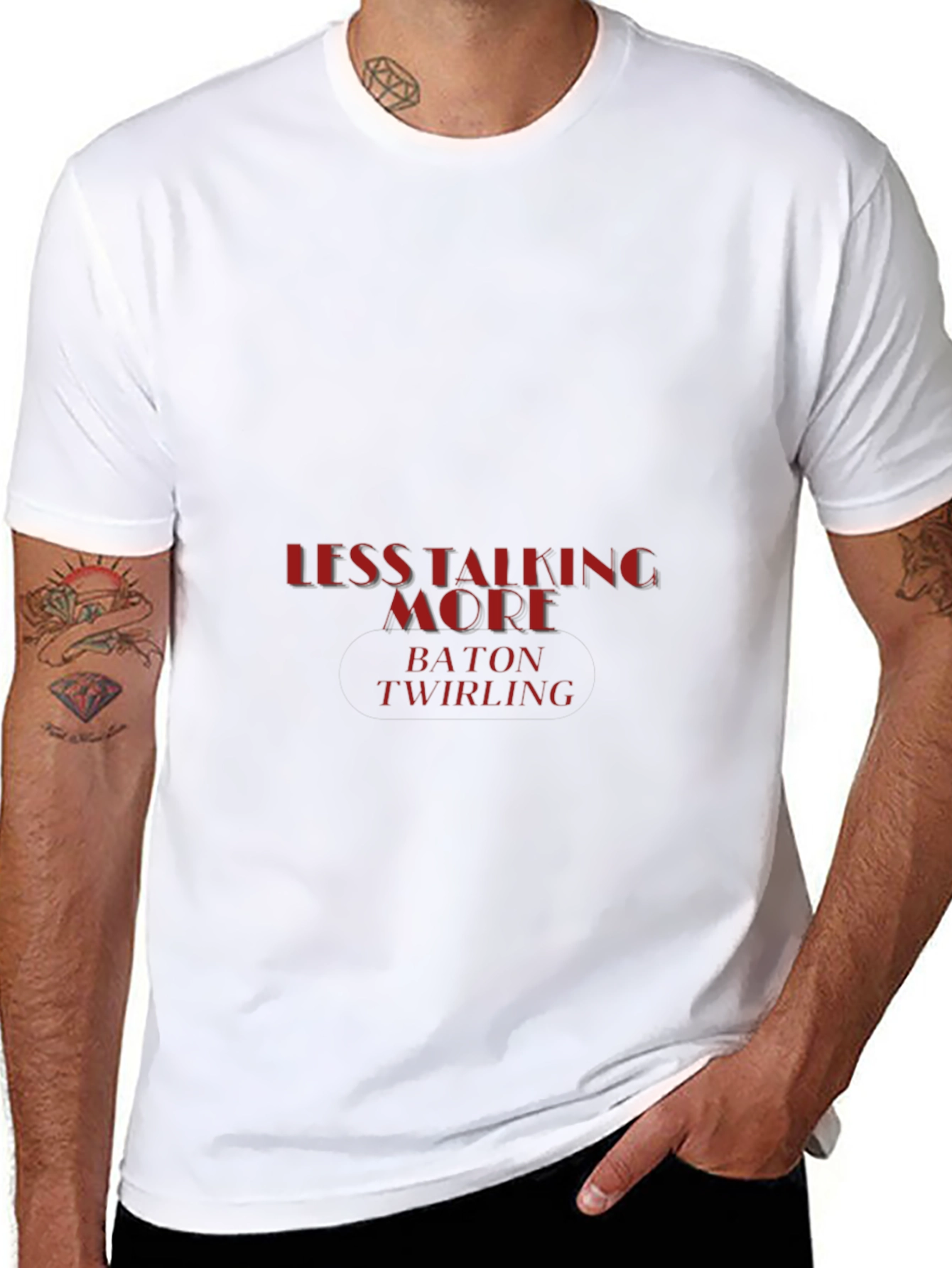 Less Talking More Baton Twirling Graphic Tee