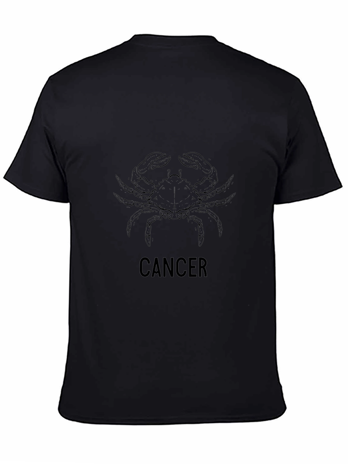 Cancer Zodiac Black Graphic Tee