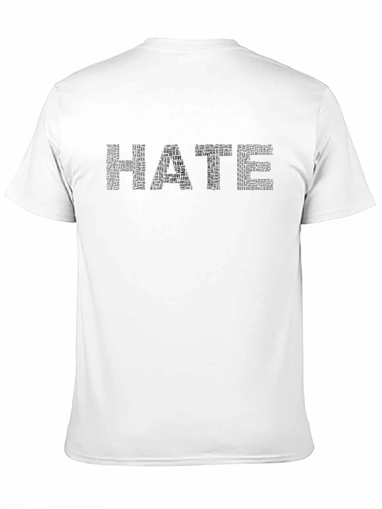 Hate/Love Word Art Black Graphic Tee