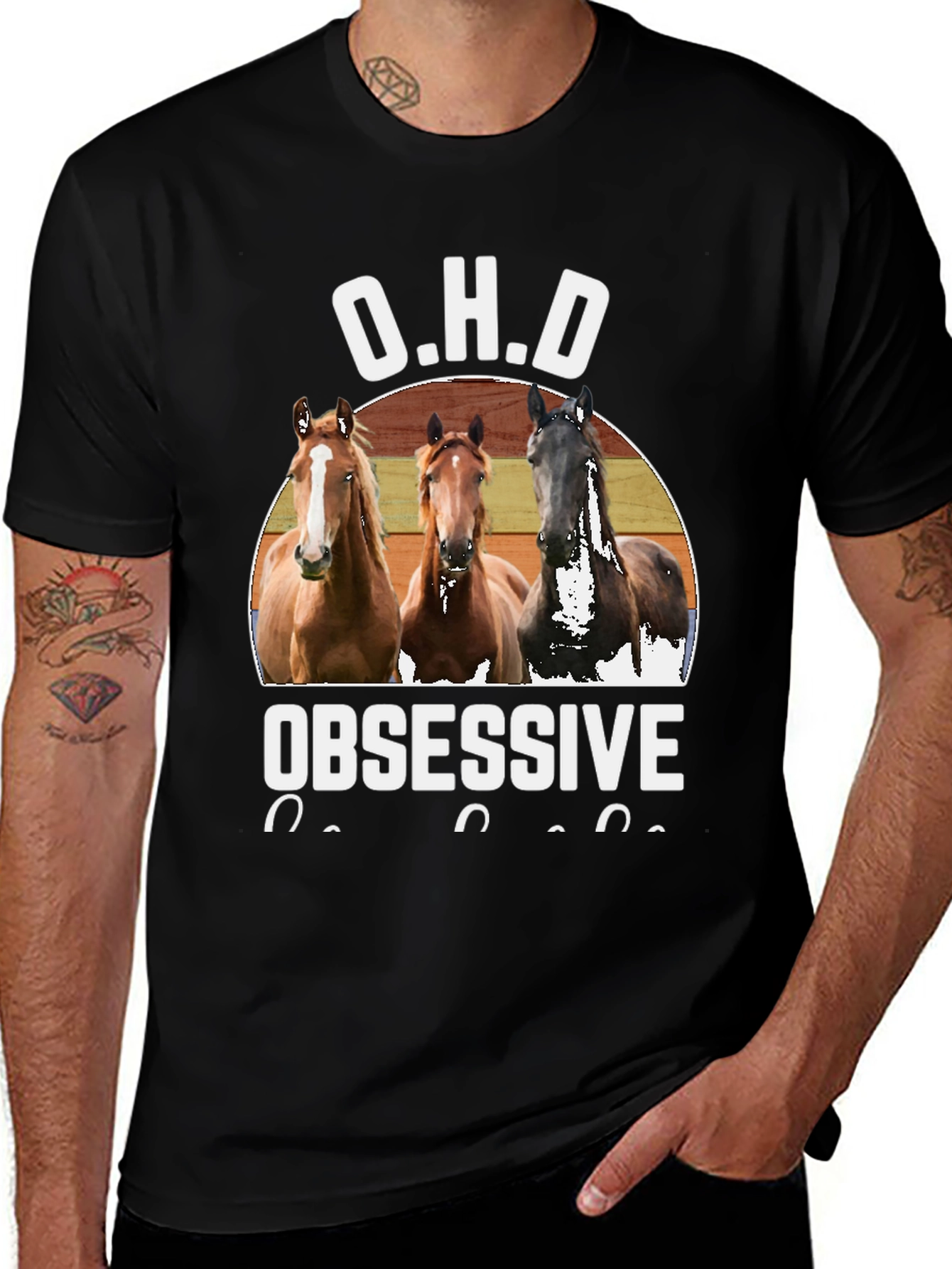 O.H.D. Obsessive Horse Disorder Graphic T-Shirt