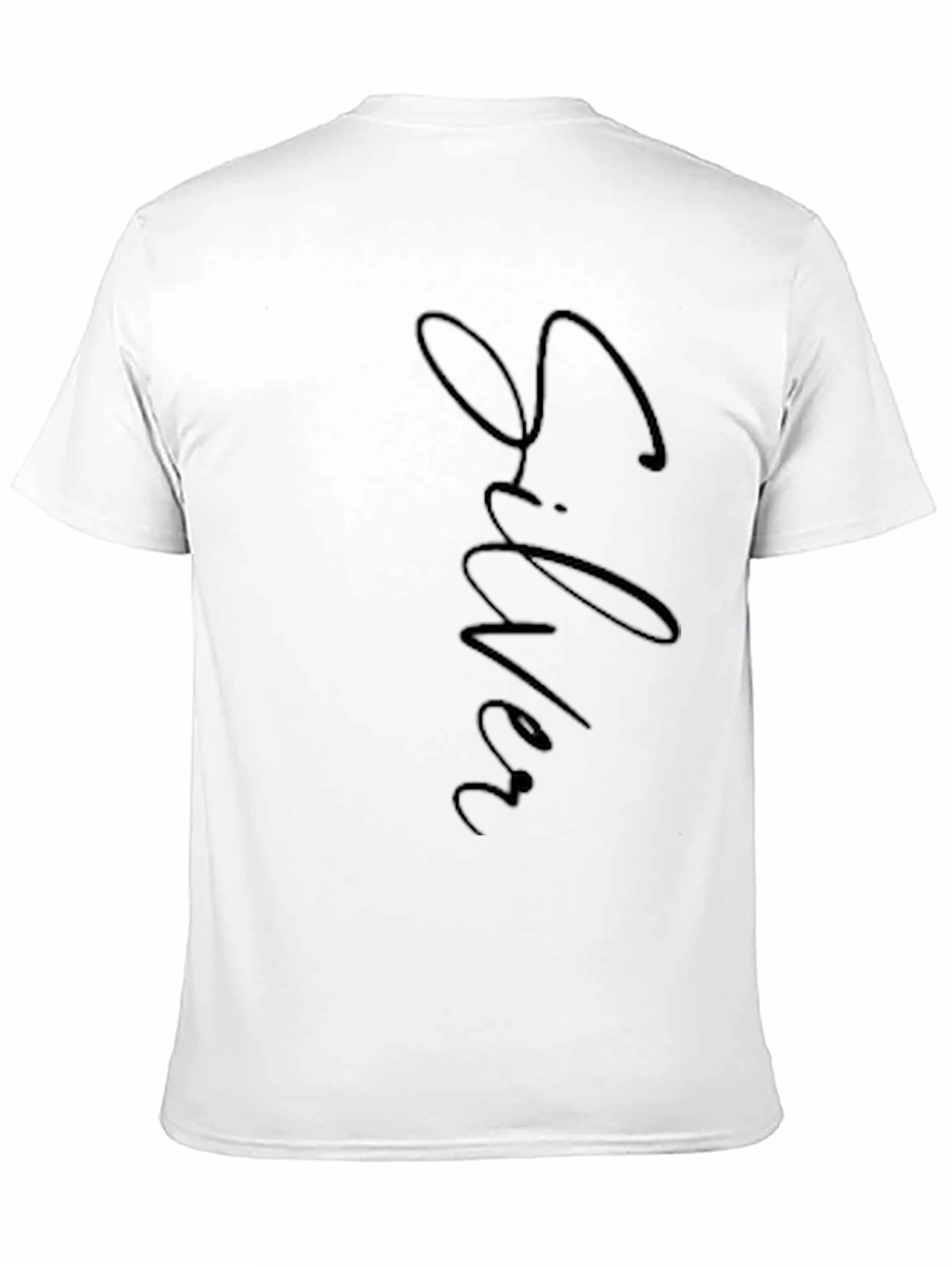 Silver Text Stylish Black Tee