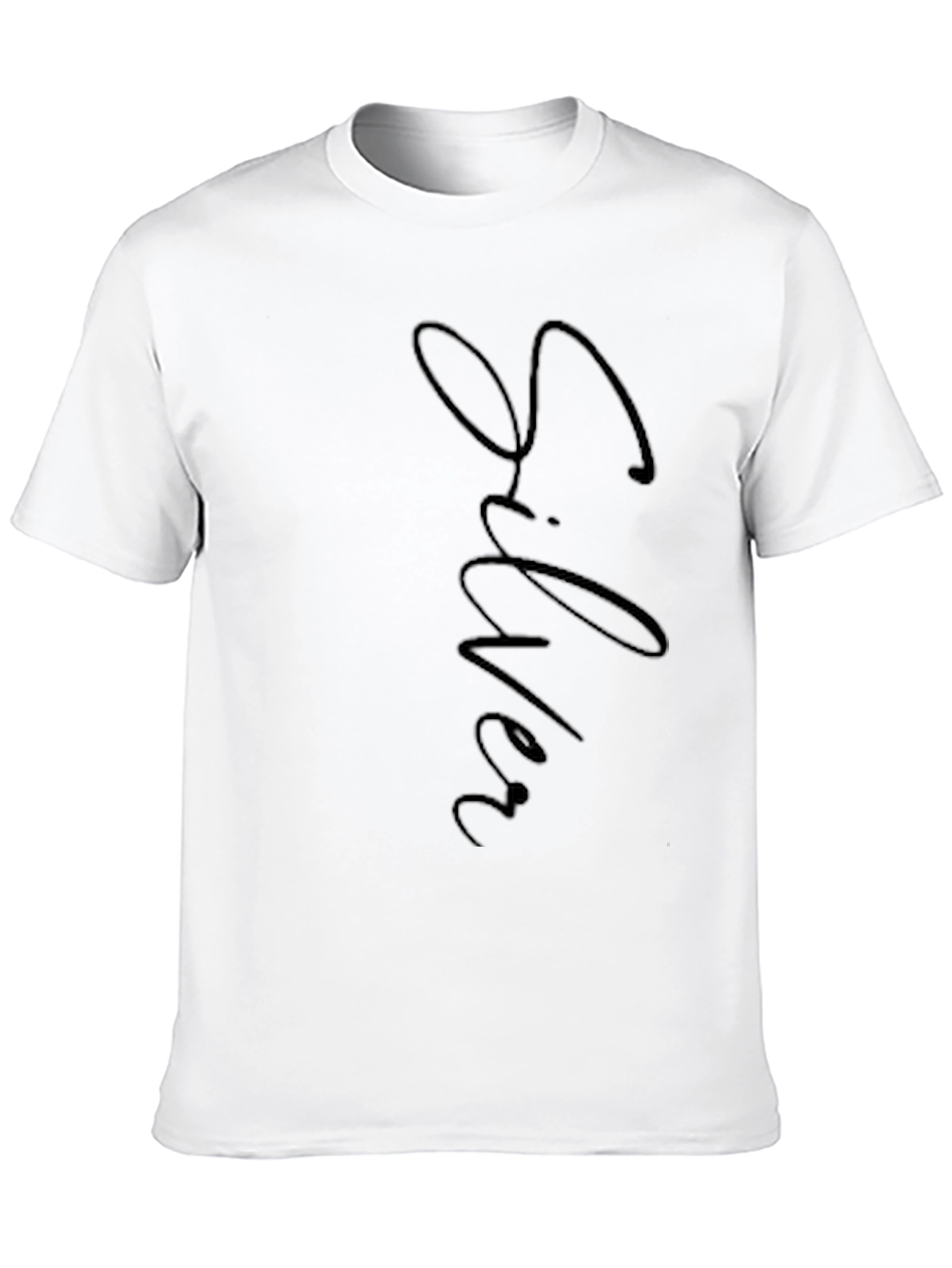 Silver Text Stylish Black Tee