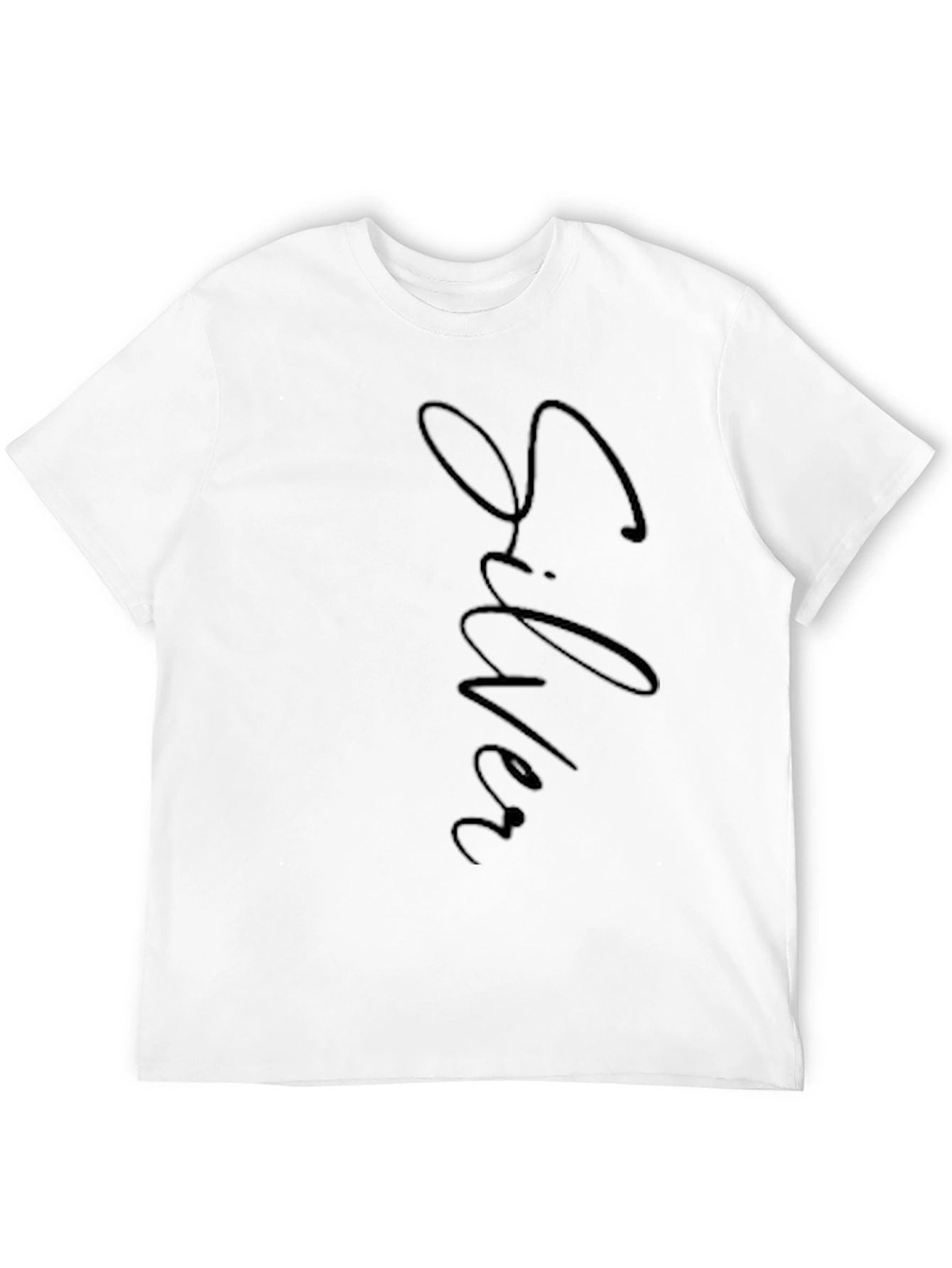 Silver Text Stylish Black Tee