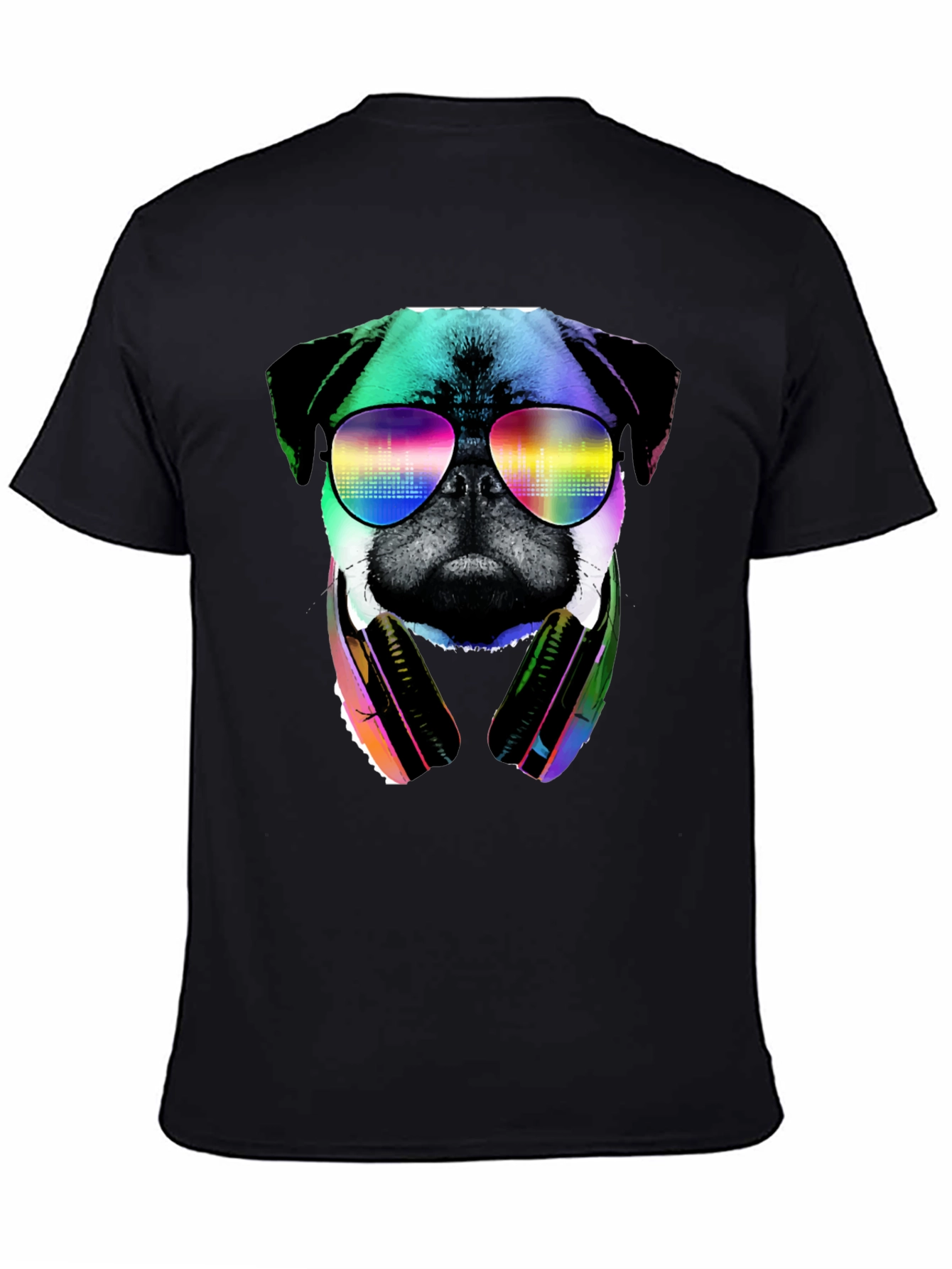 Pug DJ Graphic Tee - Cool Dog Shirt
