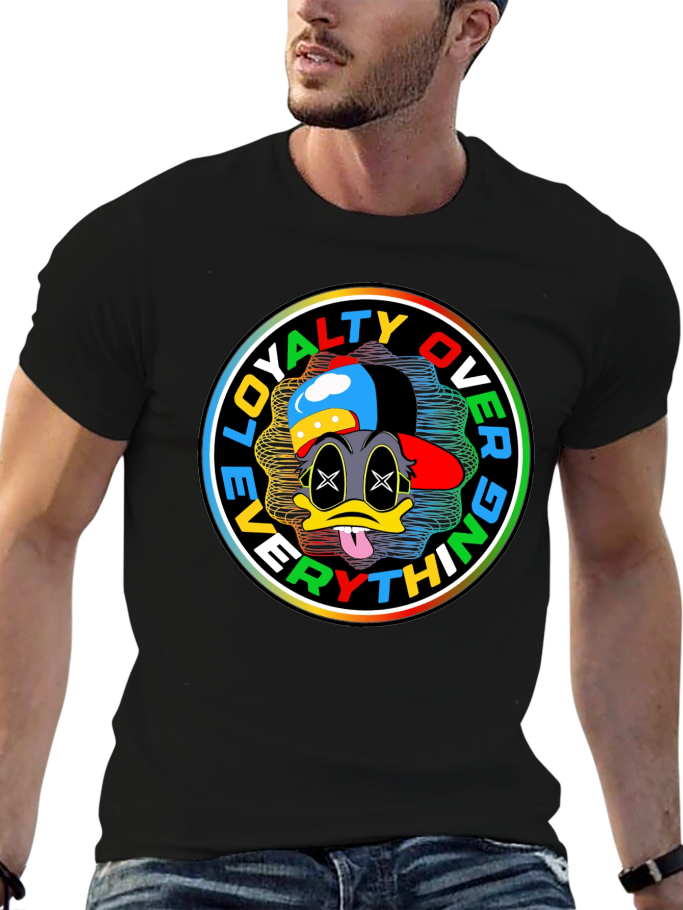 Loyalty Over Everything Cartoon Graphic Tee
