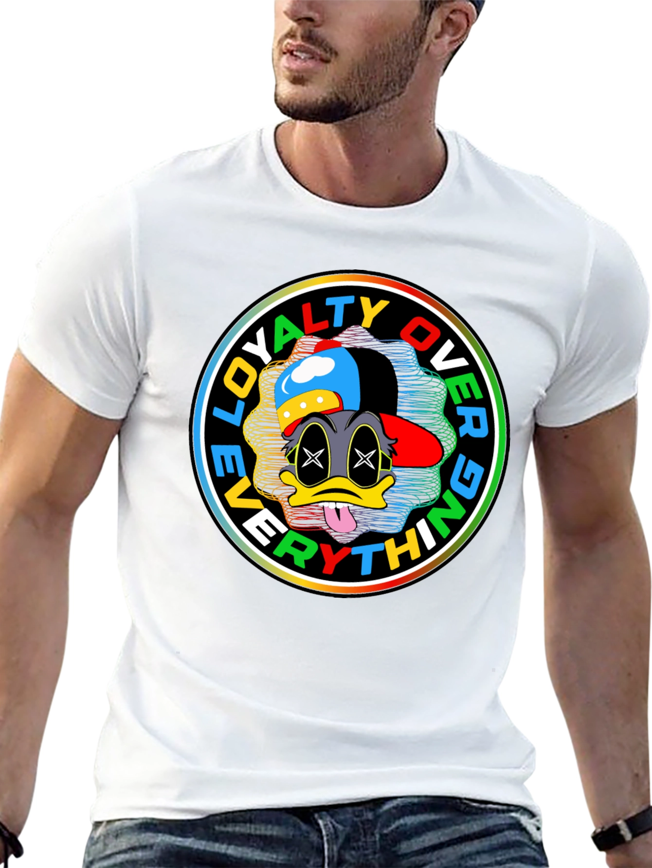 Loyalty Over Everything Cartoon Graphic Tee