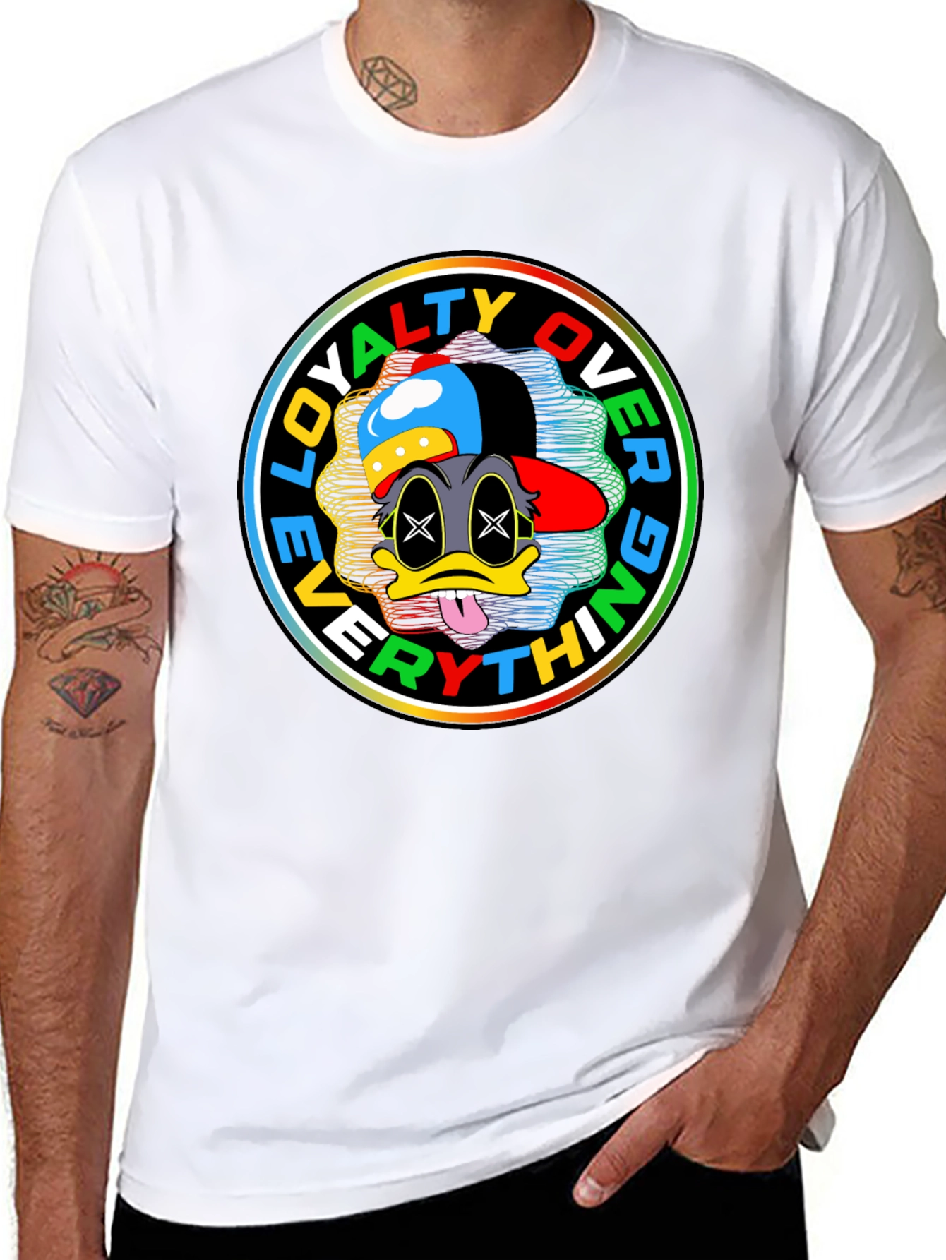 Loyalty Over Everything Cartoon Graphic Tee