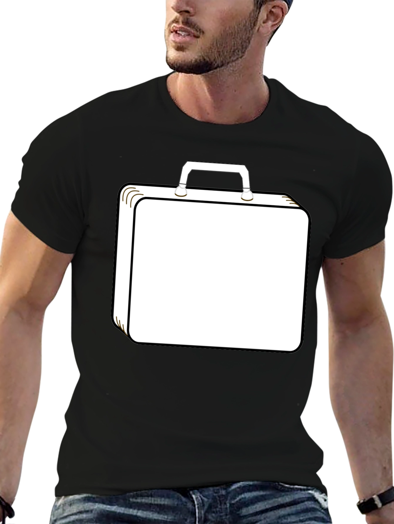 Briefcase Graphic T-Shirt - Black Casual Tee