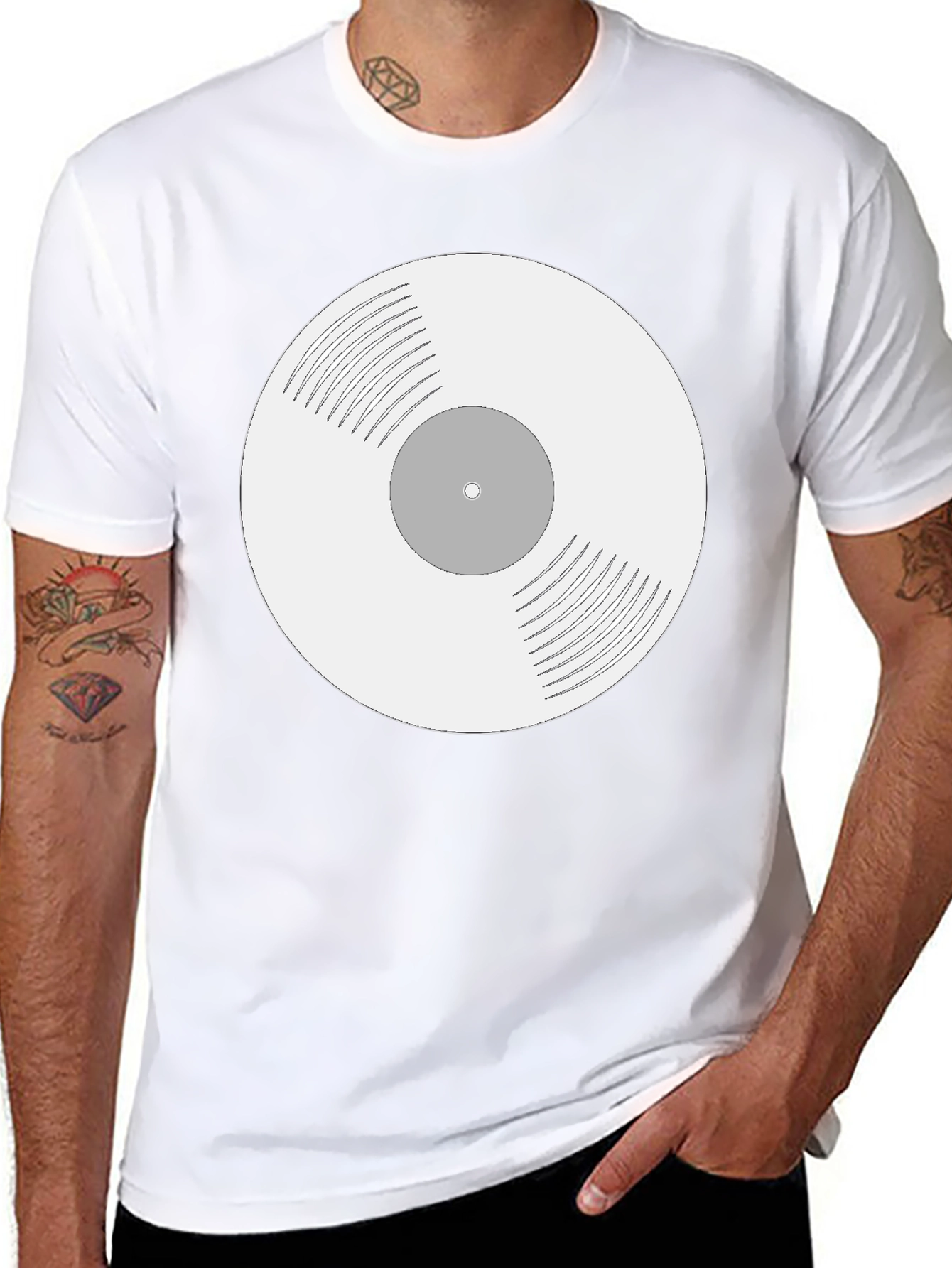 Retro Vinyl Record Graphic T-Shirt