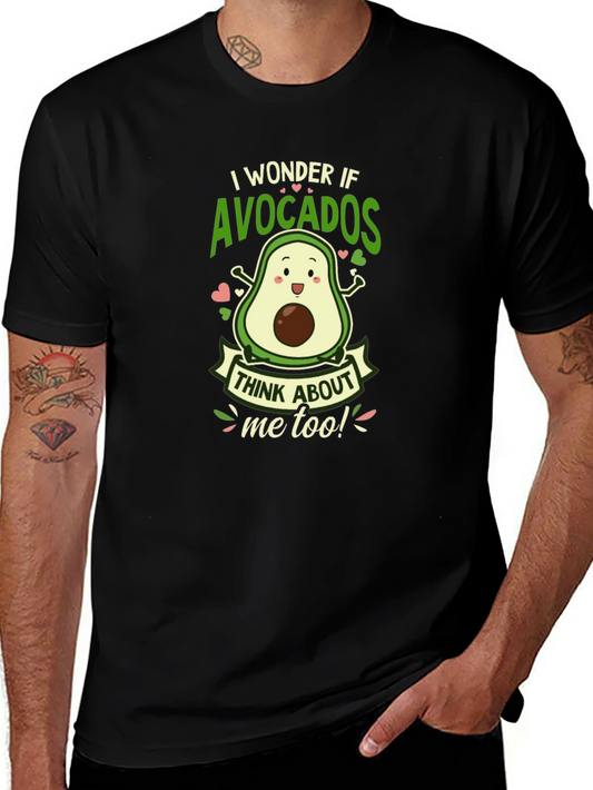 Avocado Graphic Tee - I Wonder If Avocados Think About Me Too