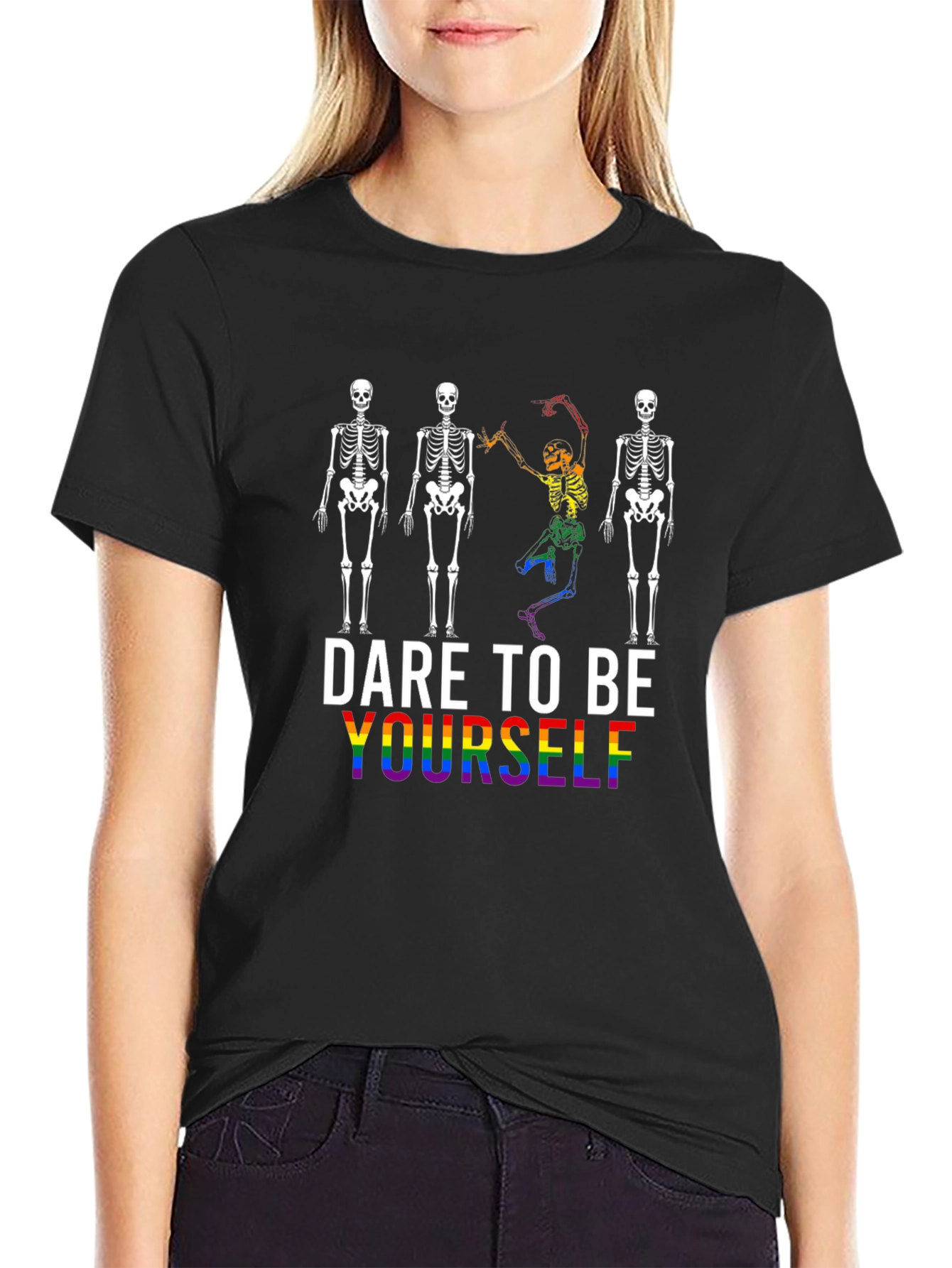 Dare To Be Yourself Skeleton Pride T-Shirt