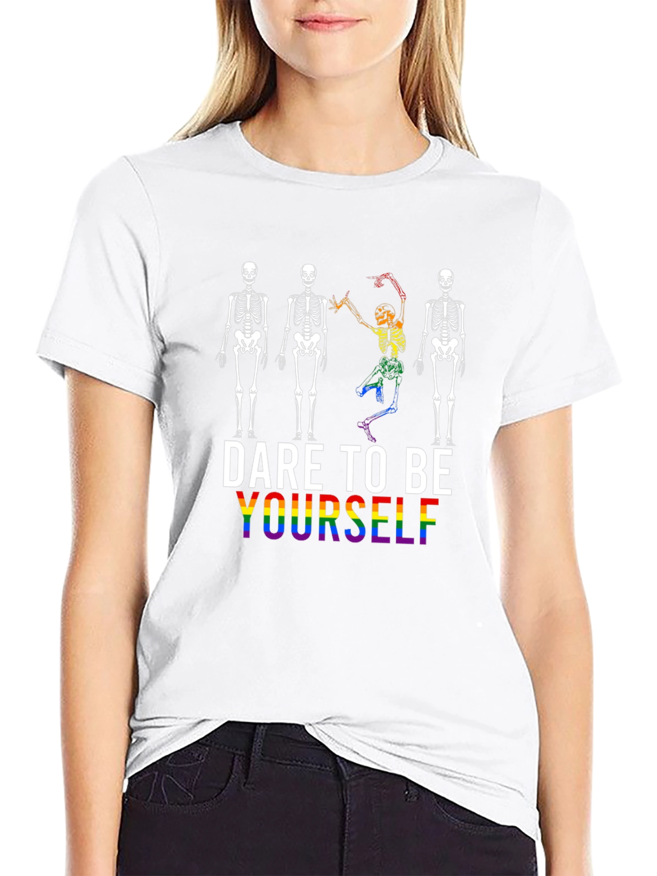 Dare To Be Yourself Skeleton Pride T-Shirt