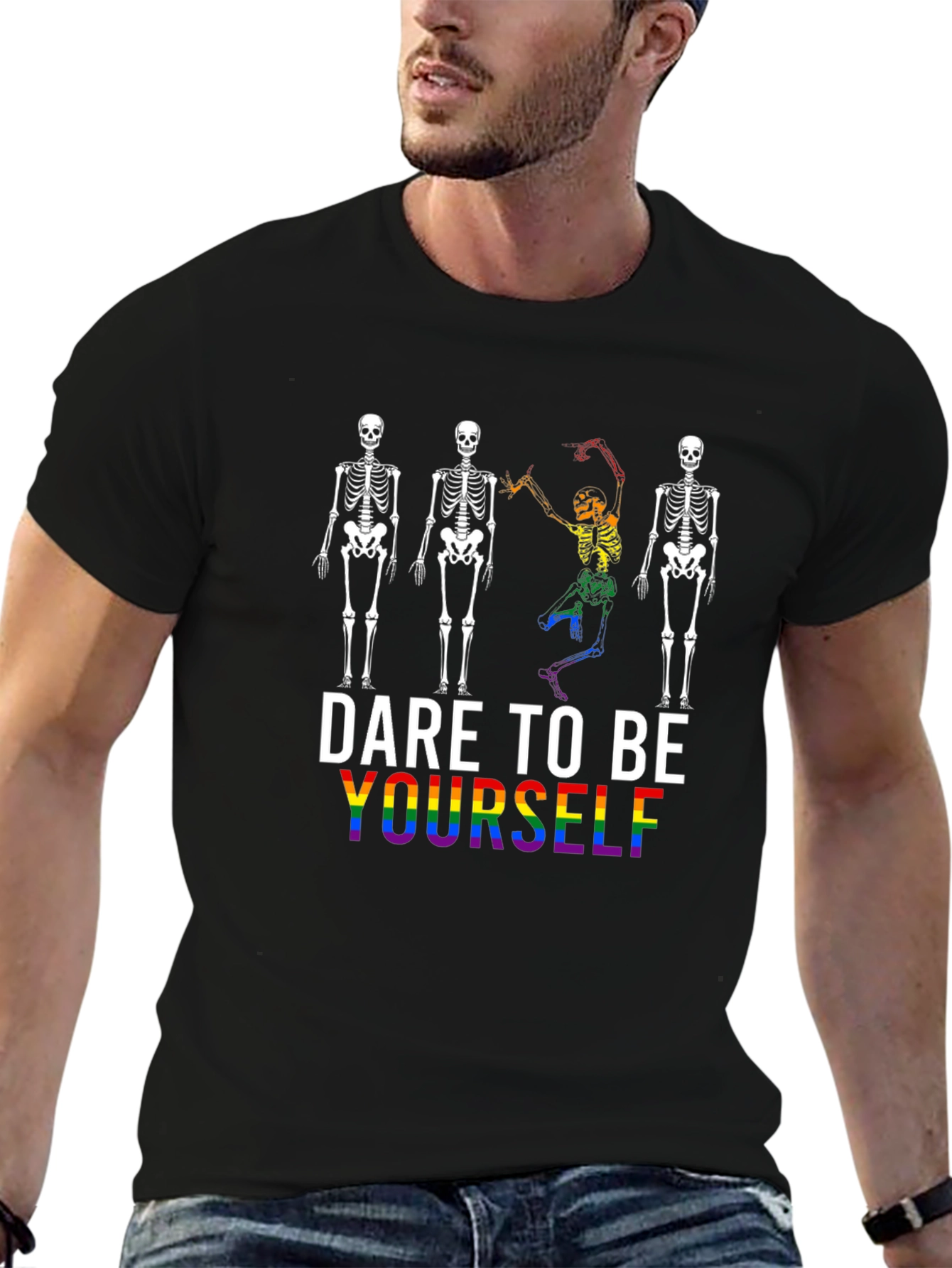 Dare To Be Yourself Skeleton Pride T-Shirt