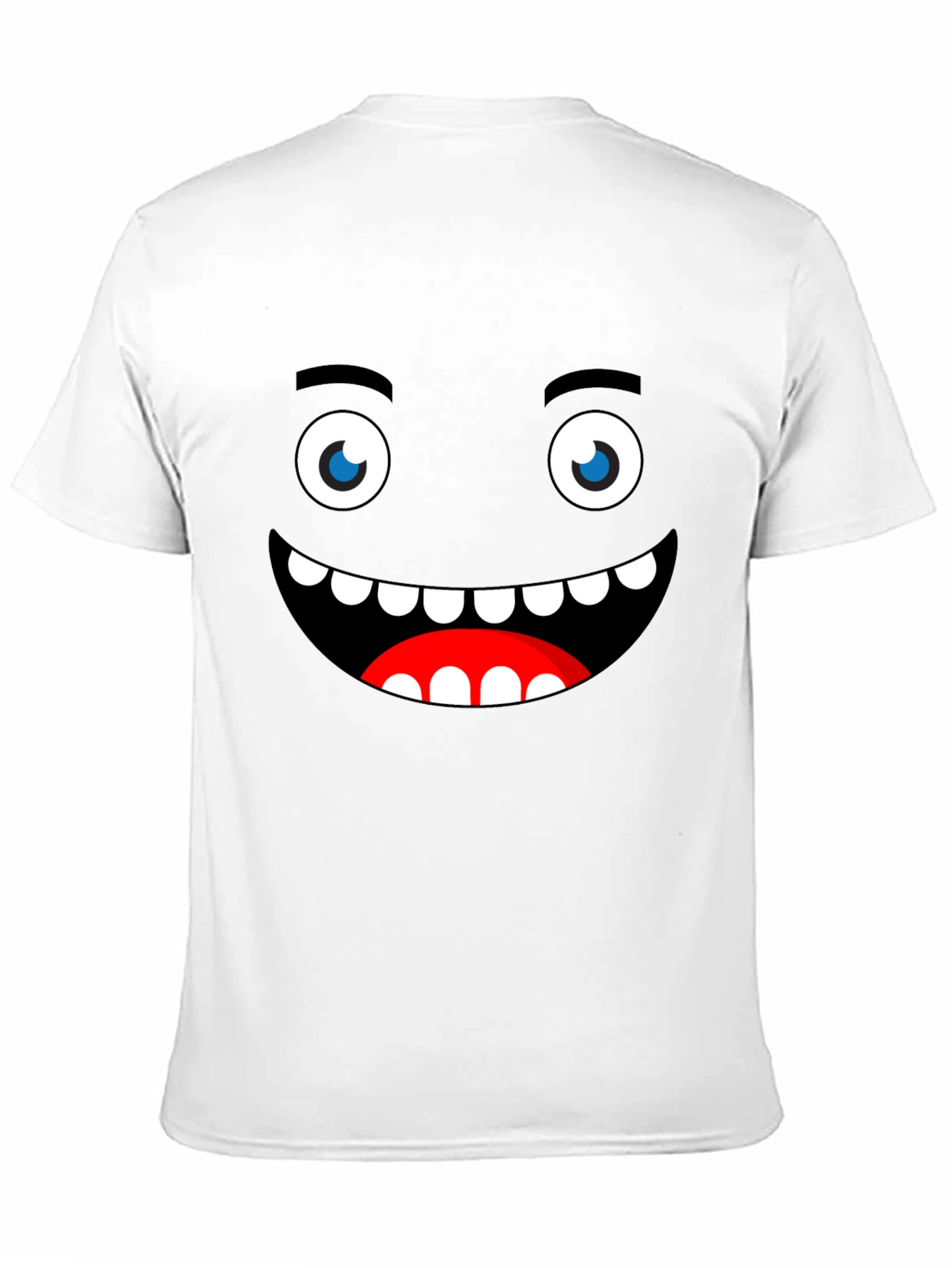 Funny Monster Face Graphic Black T-Shirt