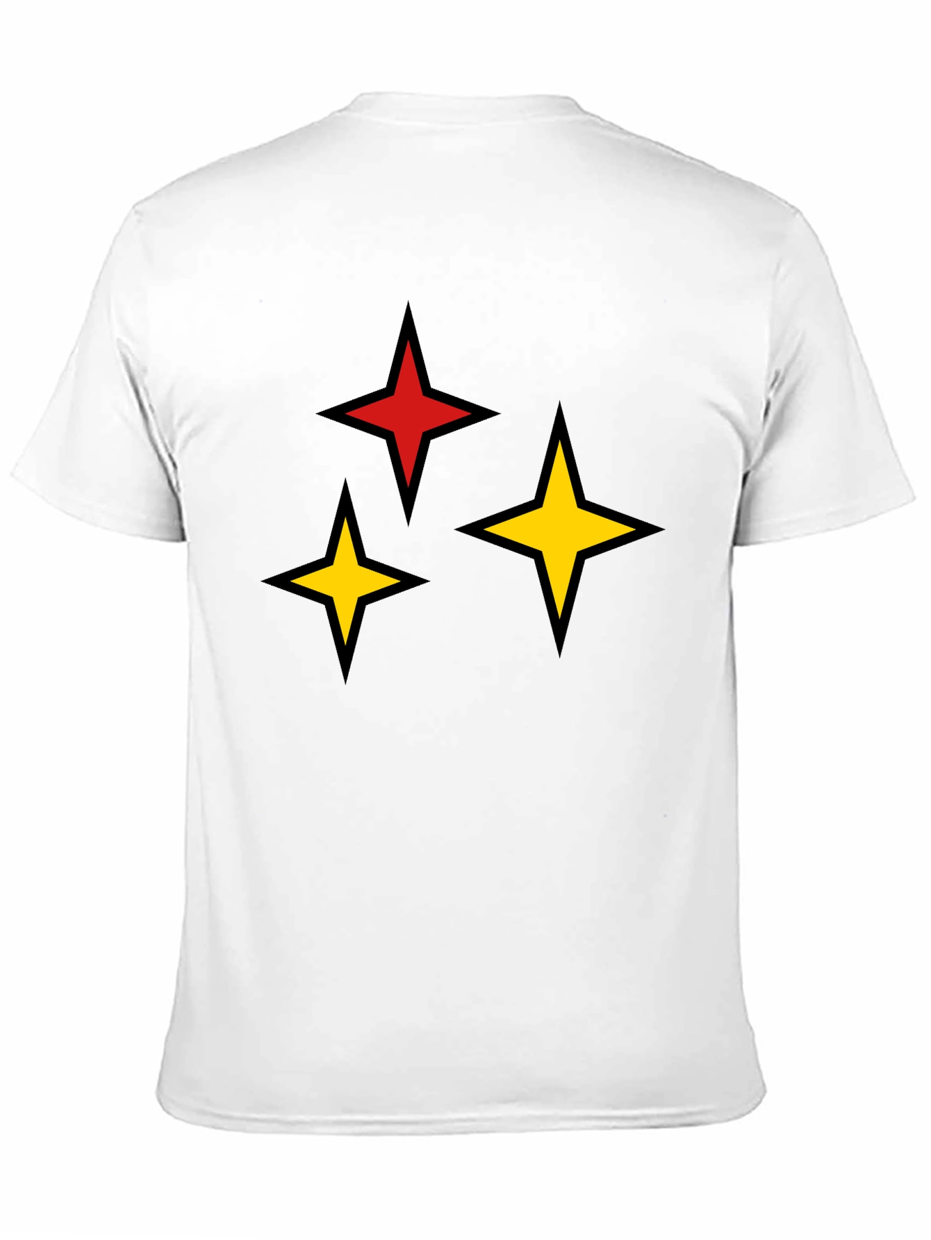 Star Motif Black T-Shirt