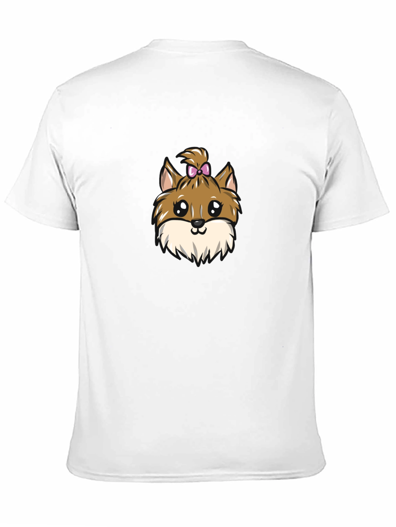 Cute Dog Cartoon Black T-Shirt